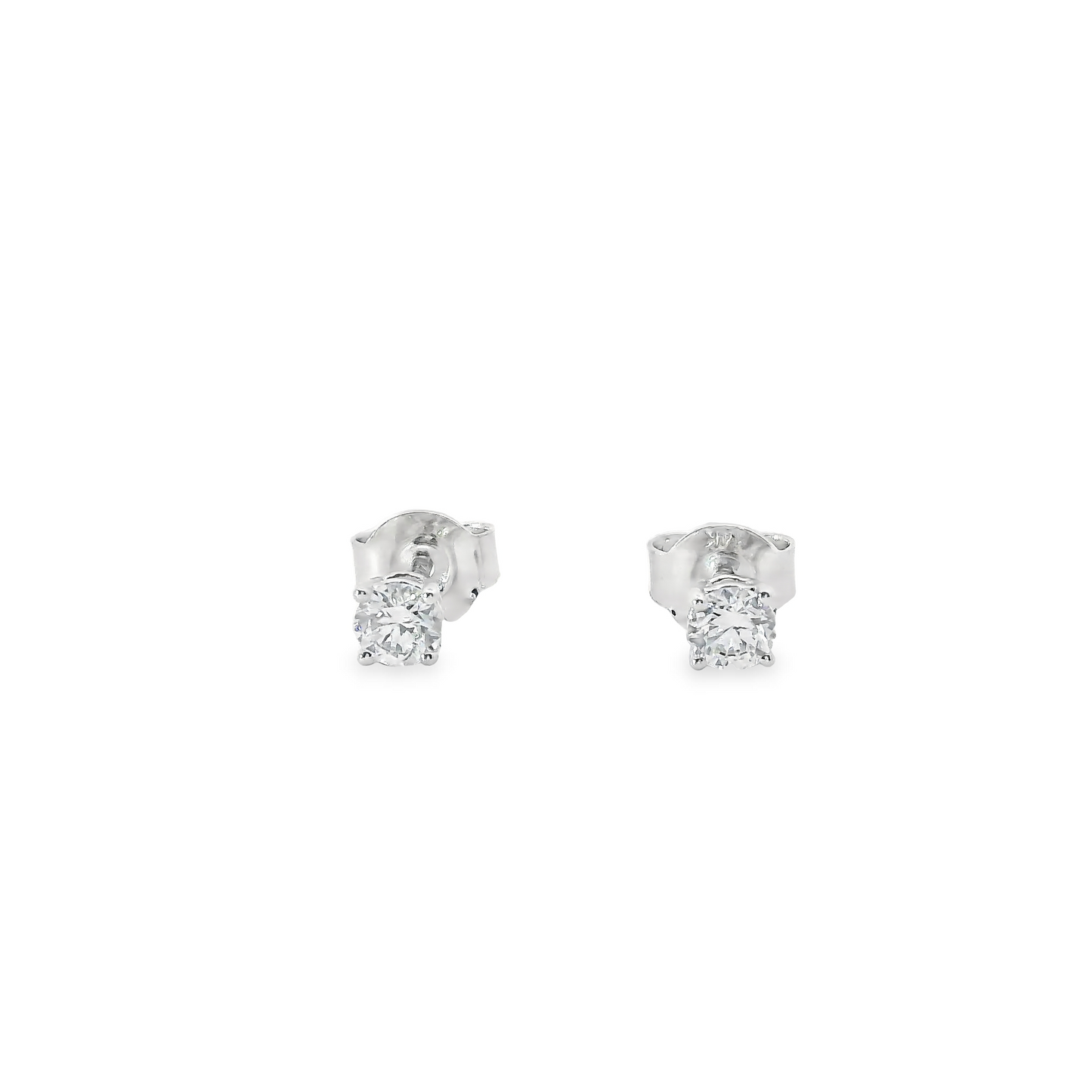 0.33ct Lab-Grown Round-Cut Diamond Stud Earrings in 14K Gold