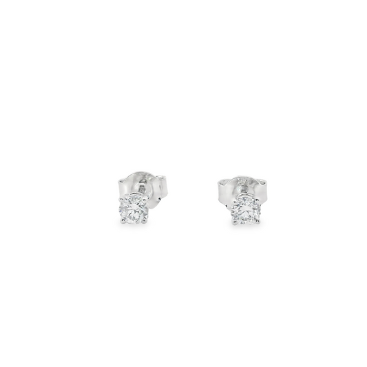 0.33ct Lab-Grown Round-Cut Diamond Stud Earrings in 14K Gold