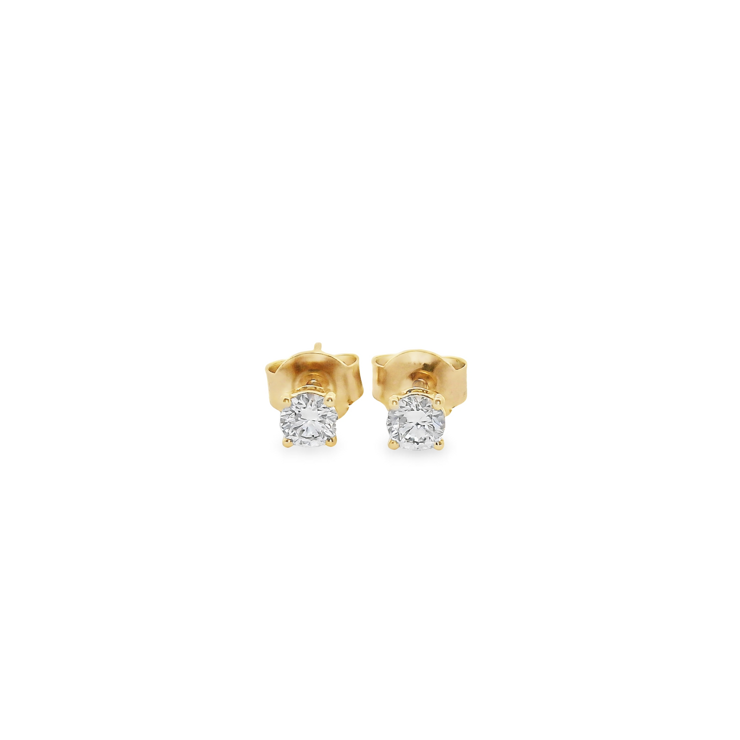 0.33ct Lab-Grown Round-Cut Diamond Stud Earrings in 14K Gold
