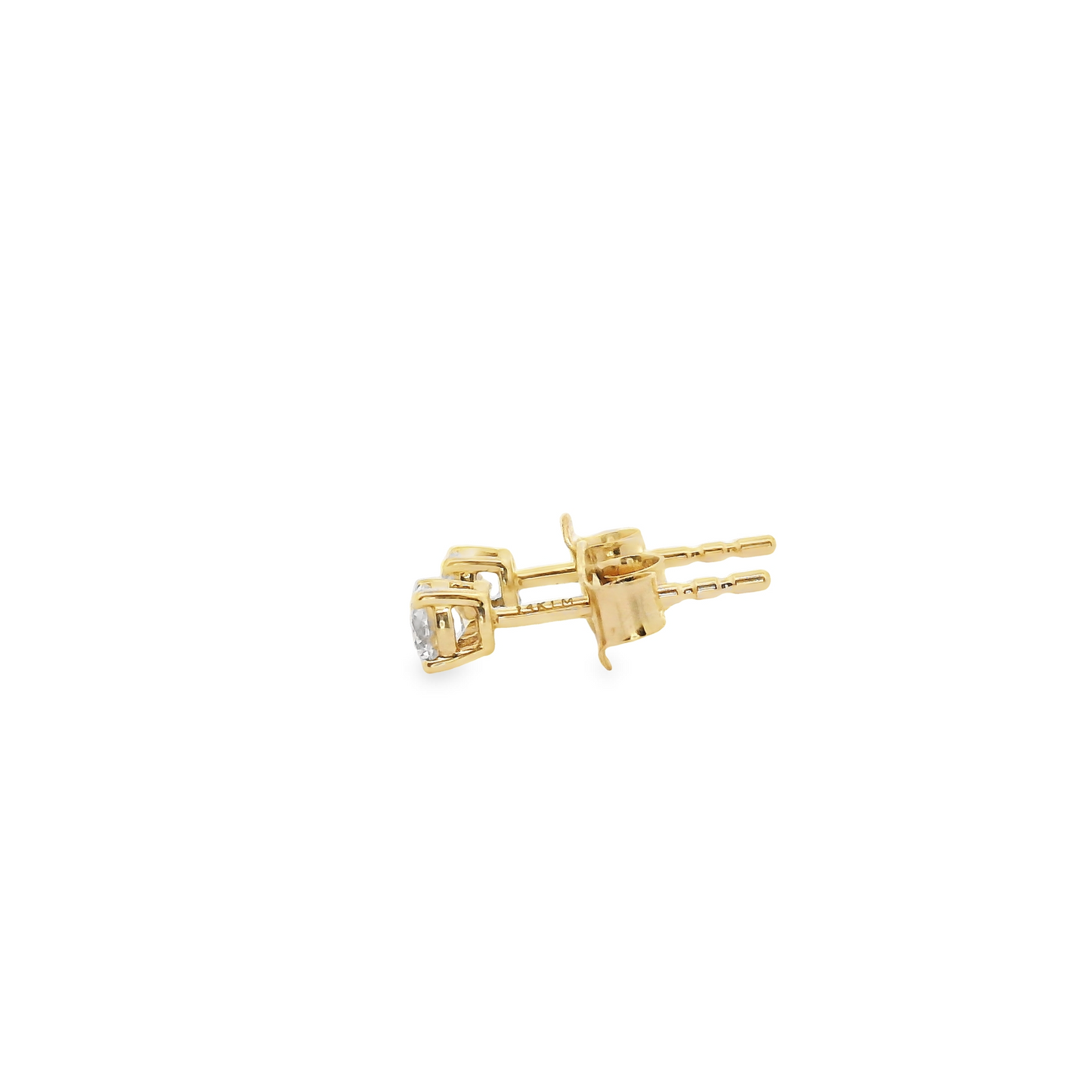 0.33ct Lab-Grown Round-Cut Diamond Stud Earrings in 14K Gold