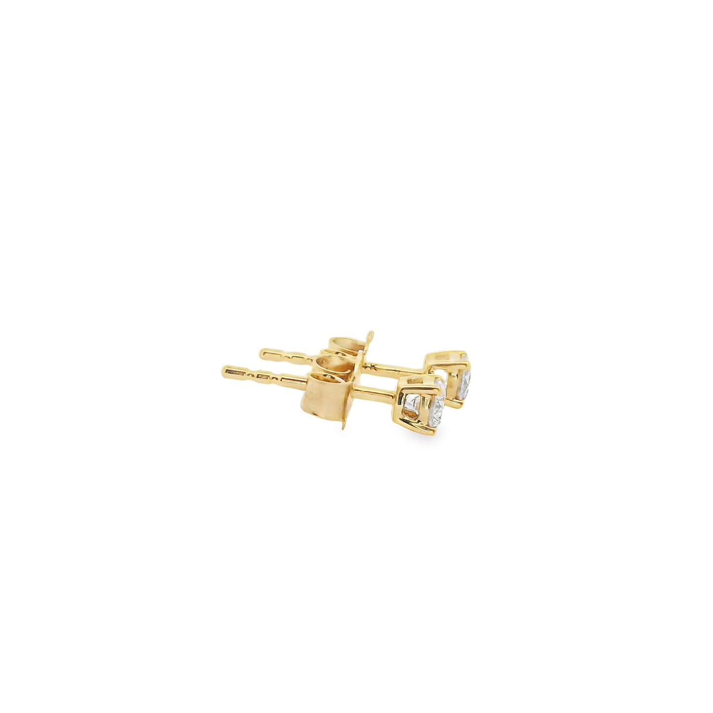 0.33ct Lab-Grown Round-Cut Diamond Stud Earrings in 14K Gold