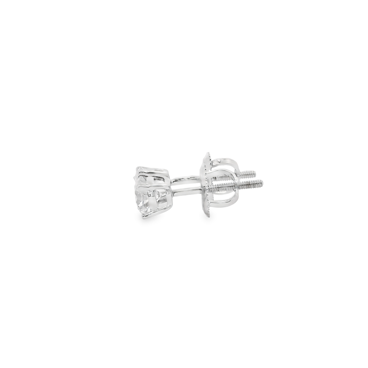 0.75ct Lab-Grown Round-Cut Diamond Stud Earrings in 14K Gold