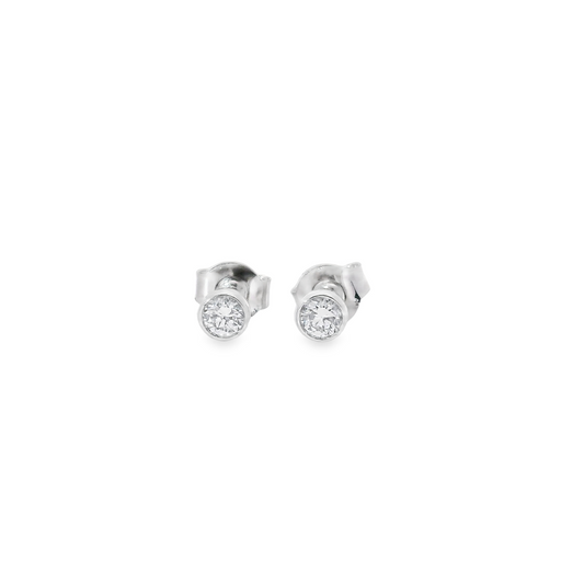 0.25ct Lab-Grown Round-Cut Diamond Stud Earrings in 14K Gold
