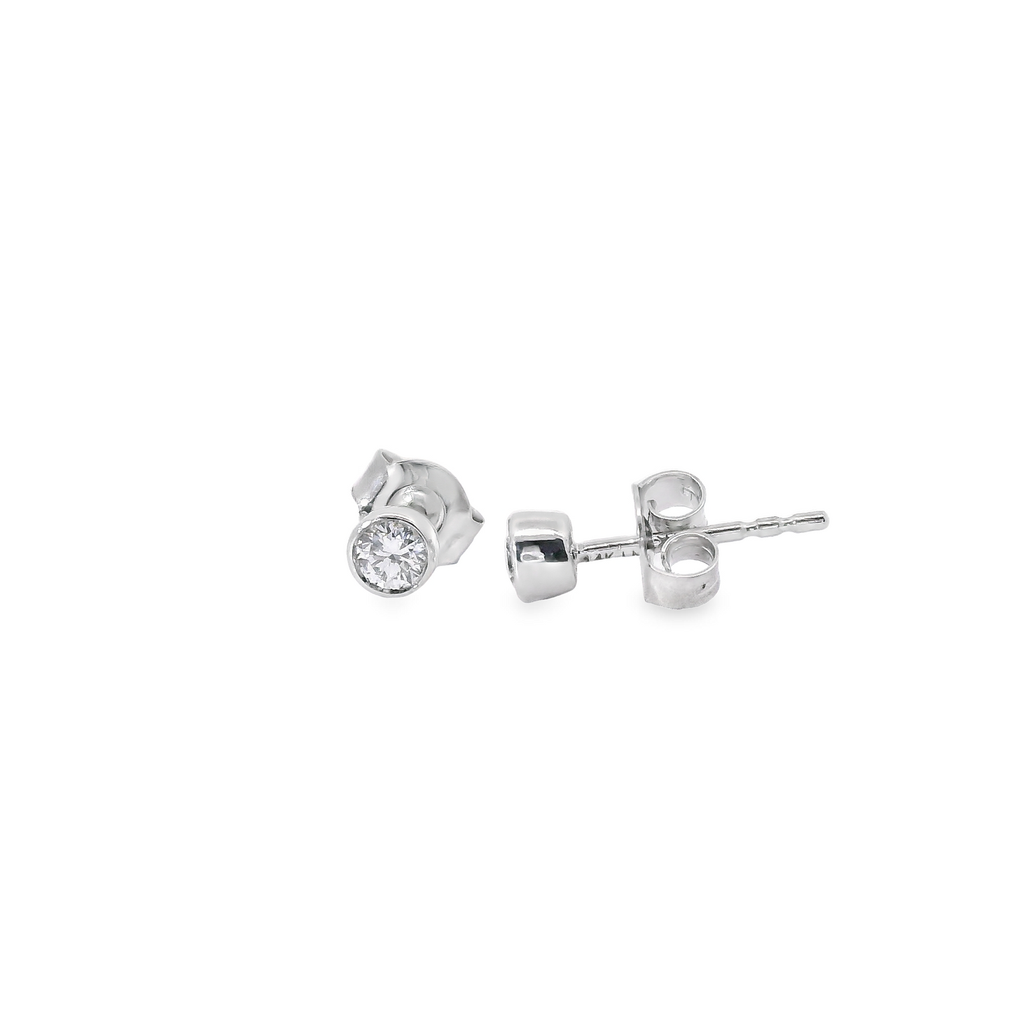 0.25ct Lab-Grown Round-Cut Diamond Stud Earrings in 14K Gold