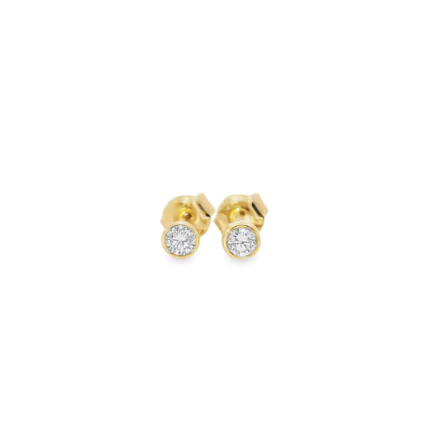 0.25ct Lab-Grown Round-Cut Diamond Stud Earrings in 14K Gold