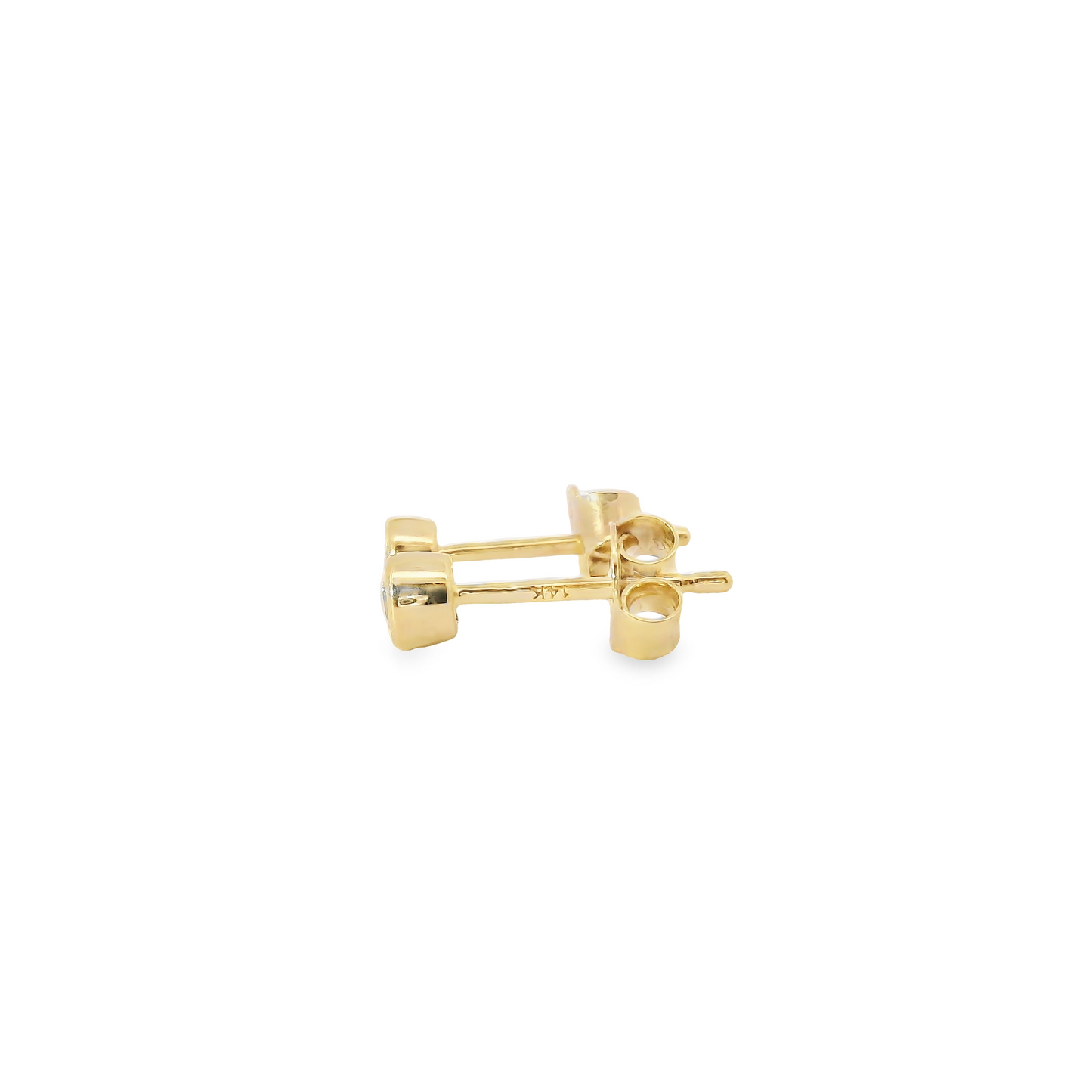 0.25ct Lab-Grown Round-Cut Diamond Stud Earrings in 14K Gold