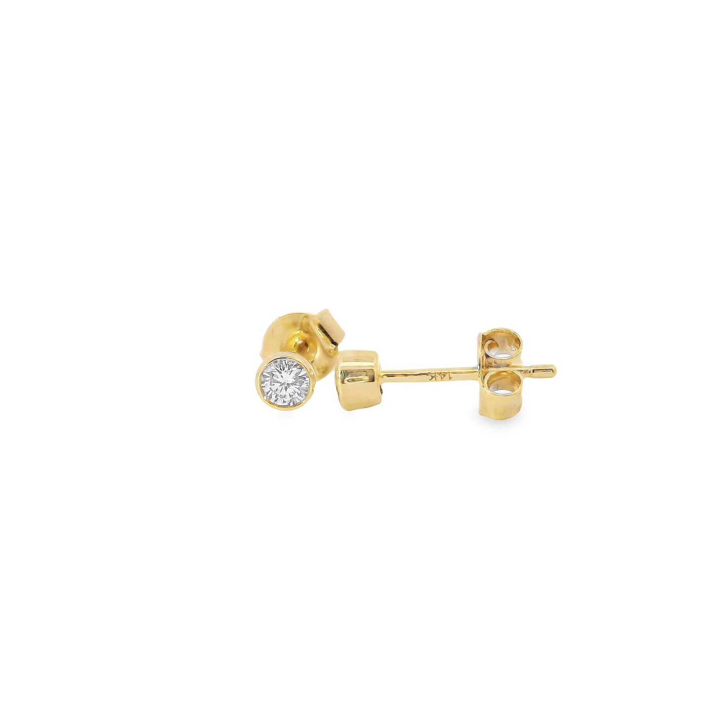 0.25ct Lab-Grown Round-Cut Diamond Stud Earrings in 14K Gold