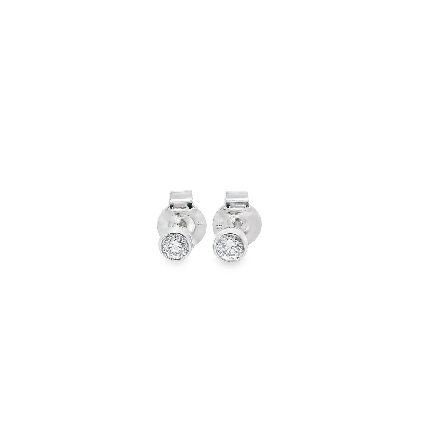 0.16ct Lab-Grown Round-Cut Diamond Stud Earrings in 14K Gold