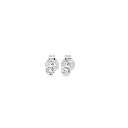0.16ct Lab-Grown Round-Cut Diamond Stud Earrings in 14K Gold