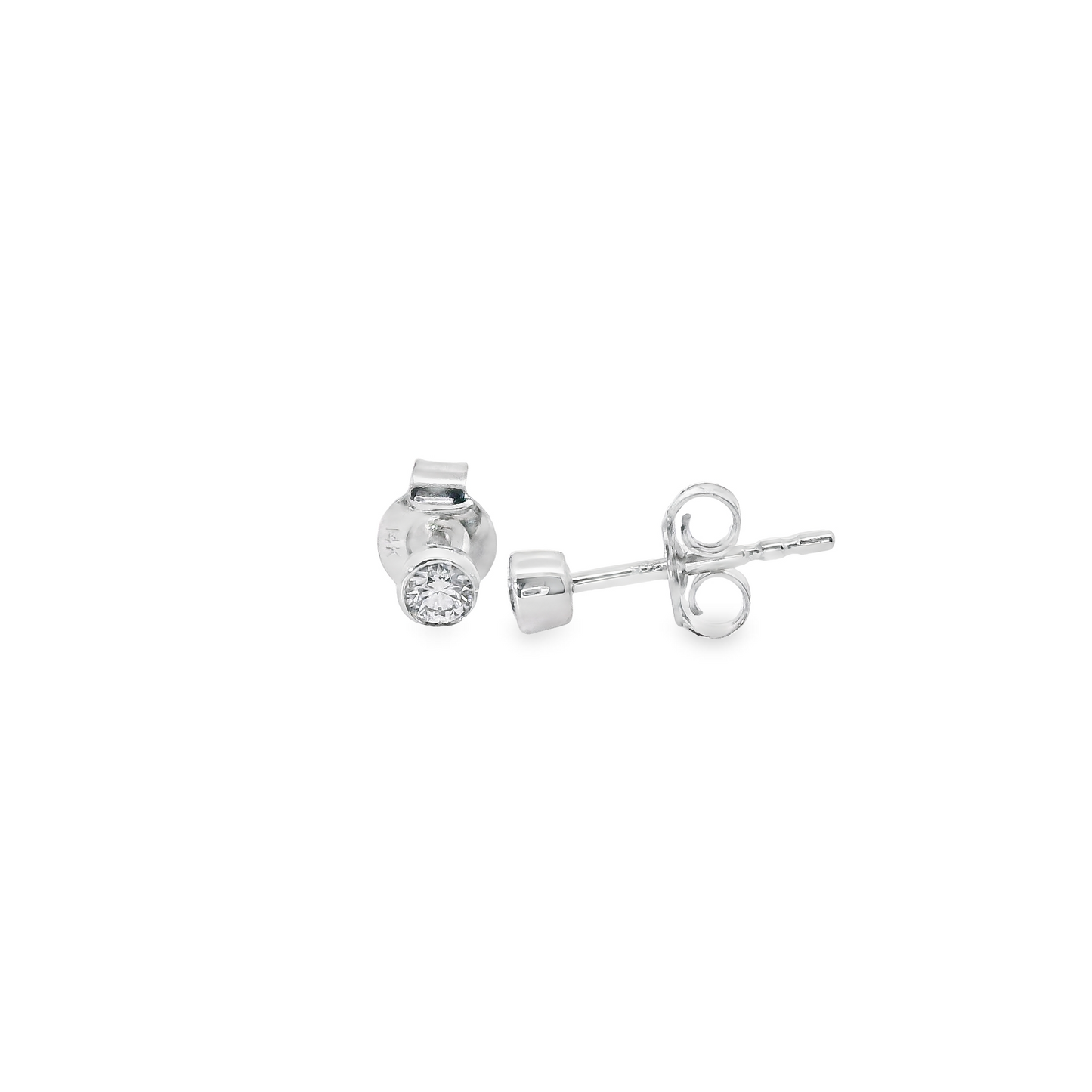 0.16ct Lab-Grown Round-Cut Diamond Stud Earrings in 14K Gold