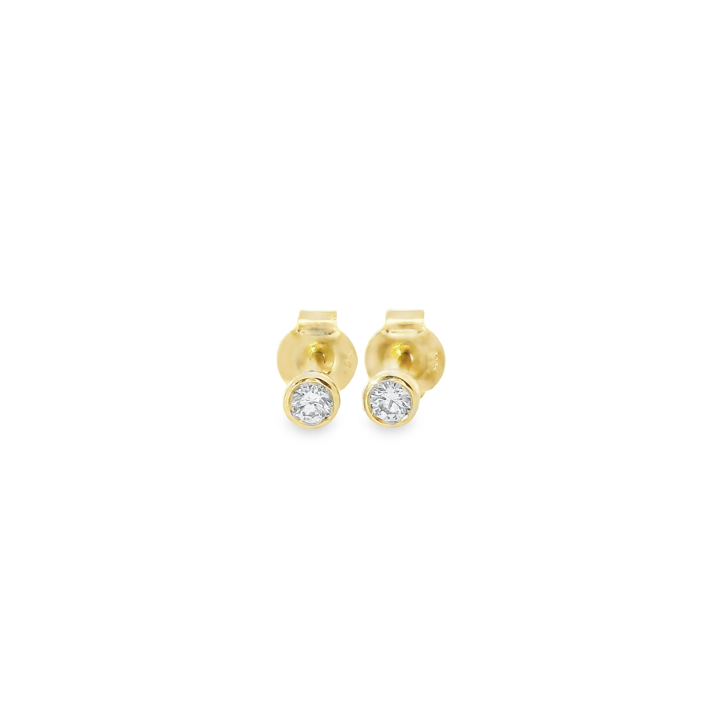 0.16ct Lab-Grown Round-Cut Diamond Stud Earrings in 14K Gold