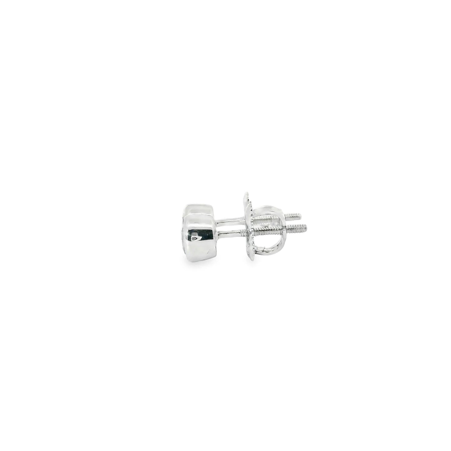 Round Cut Stud Diamond Earrings 14K Gold 0.50 Carat