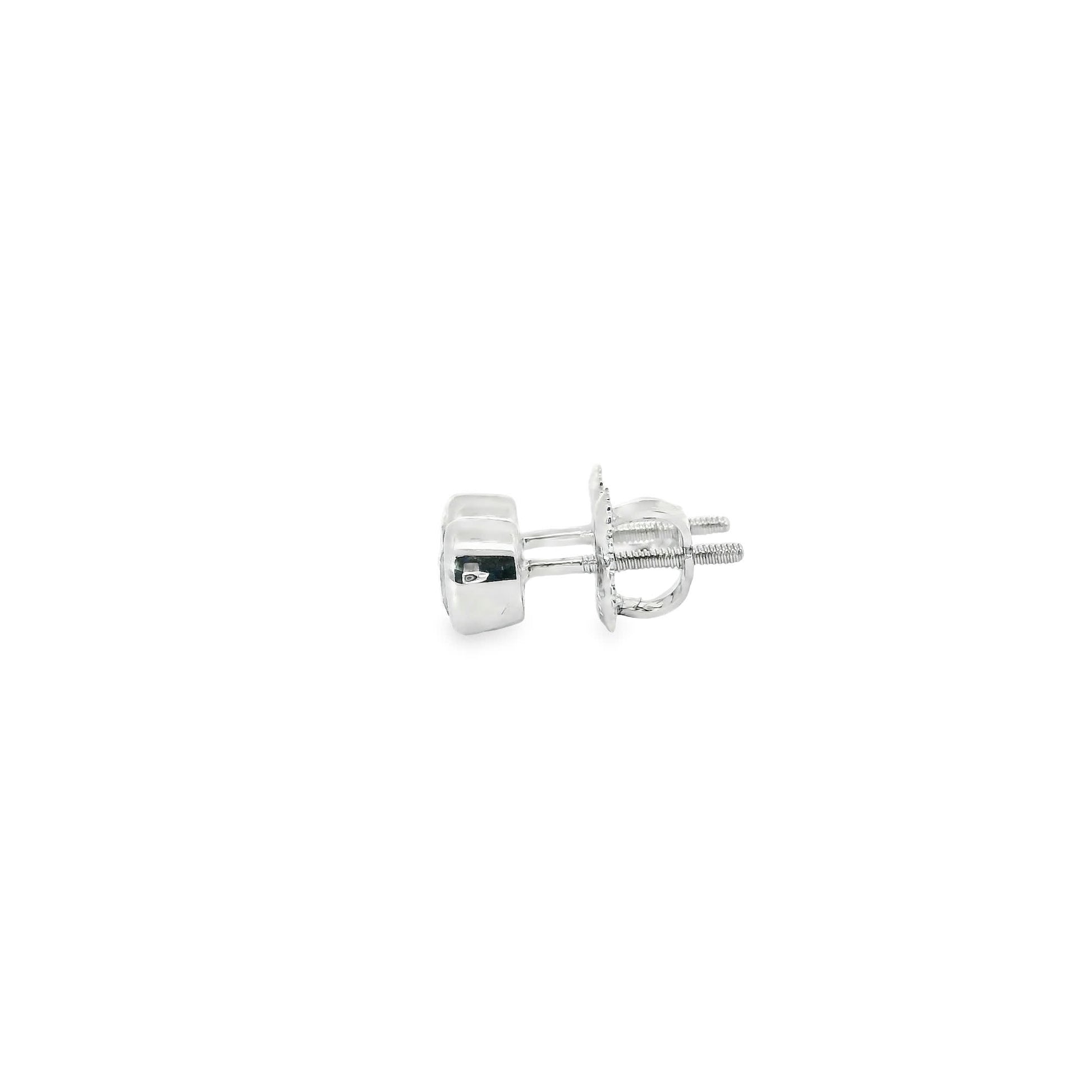Round Cut Stud Diamond Earrings 14K Gold 0.50 Carat