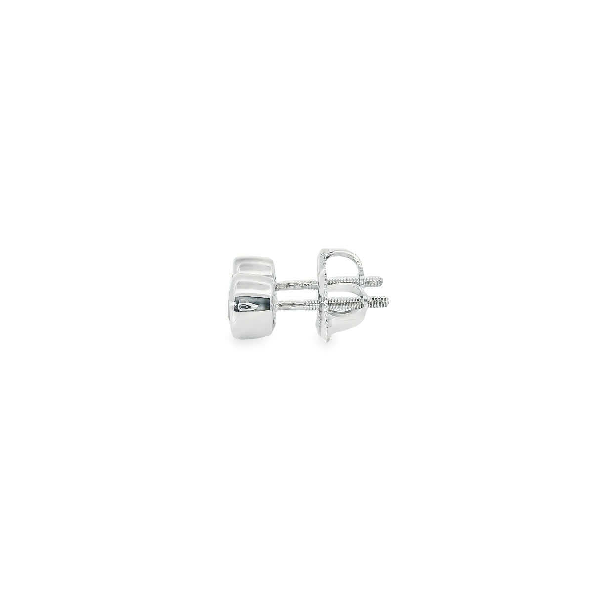 Round Cut Stud Diamond Earrings 14K Gold 0.75 Carat