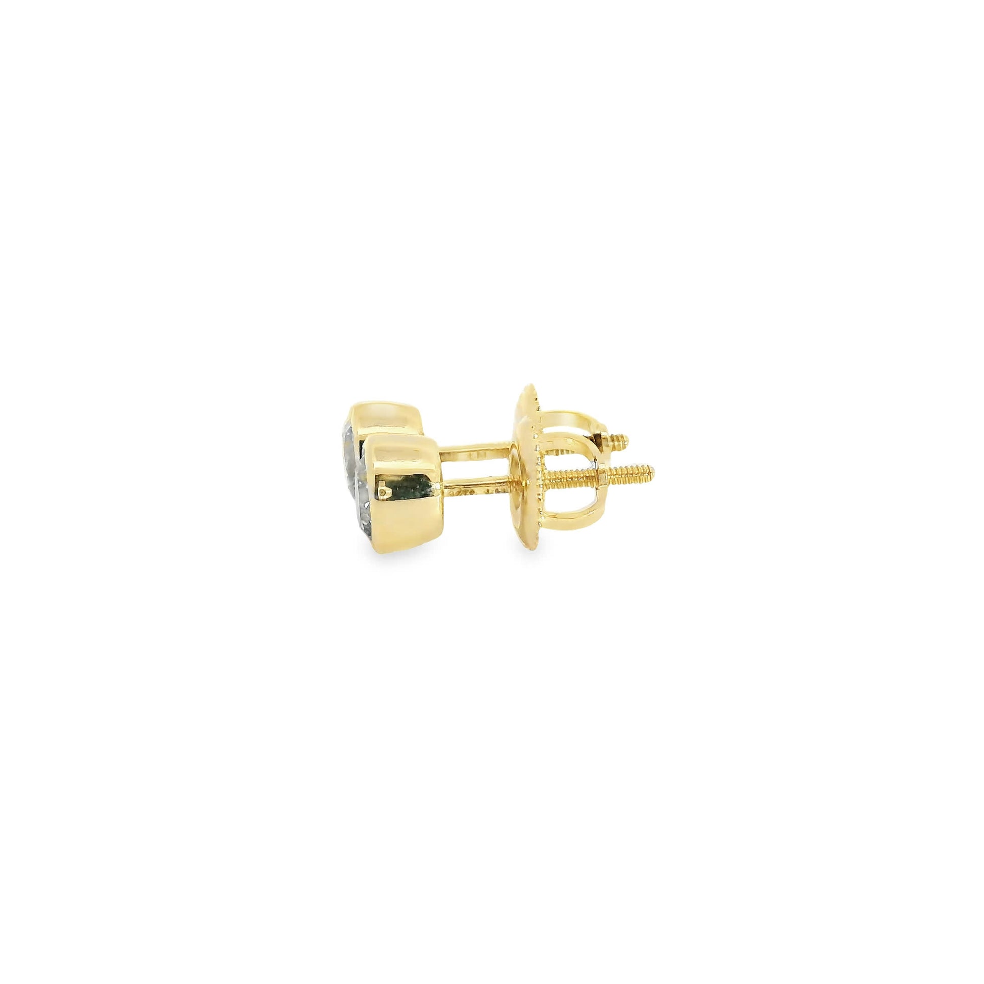 Round Cut Stud Diamond Earrings 14K Gold 0.75 Carat