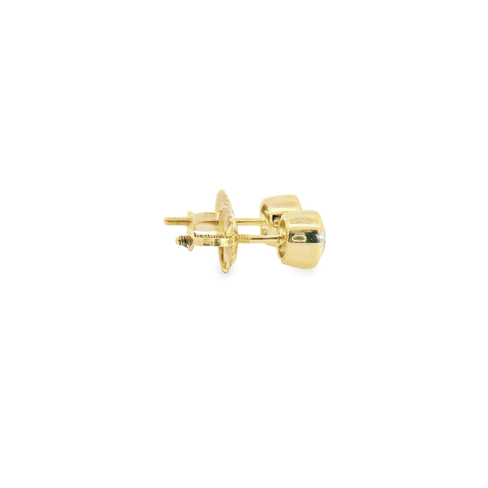 Round Cut Stud Diamond Earrings 14K Gold 0.75 Carat