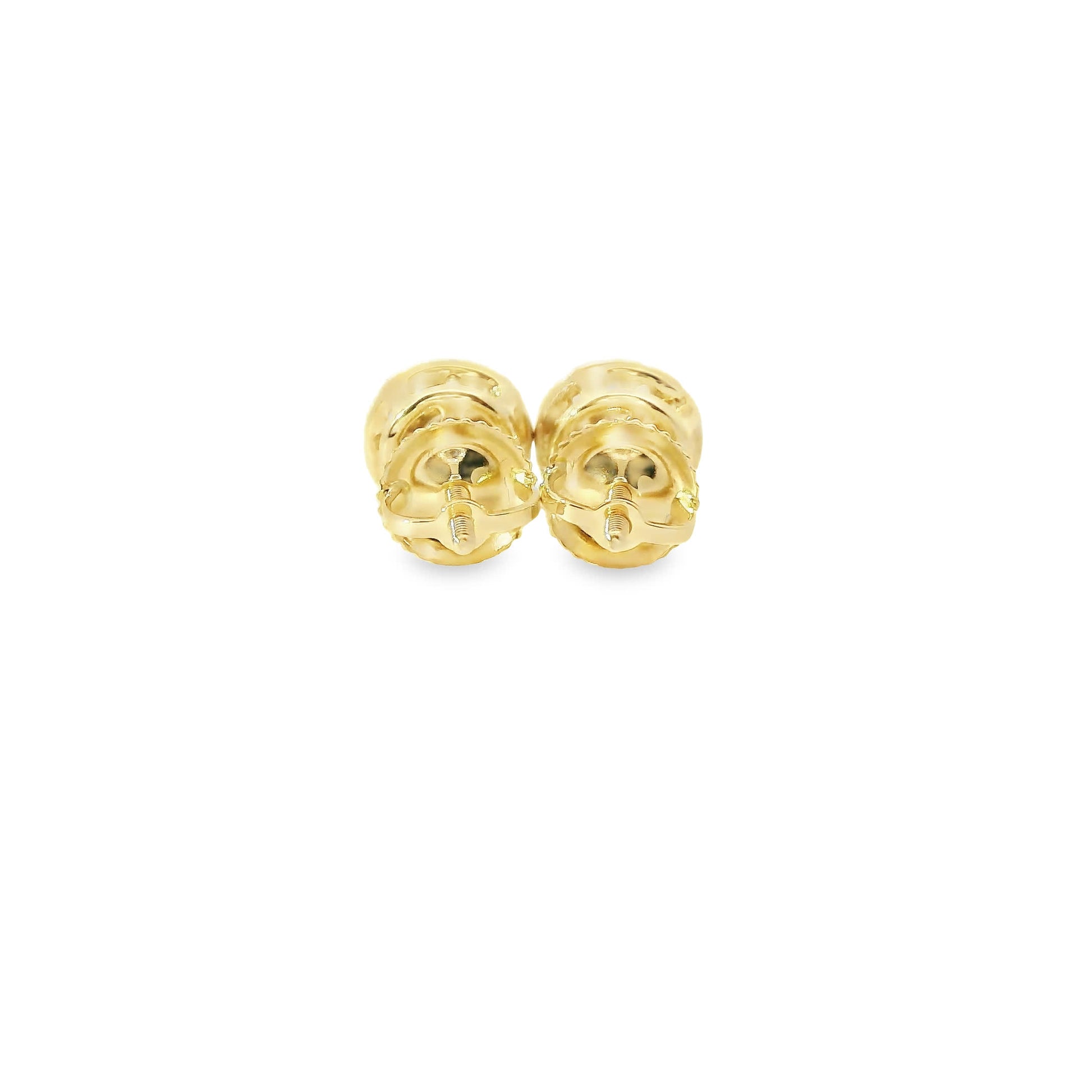 Round Shape 4-Prong Diamond Earrings 14K Gold 0.75 Carat
