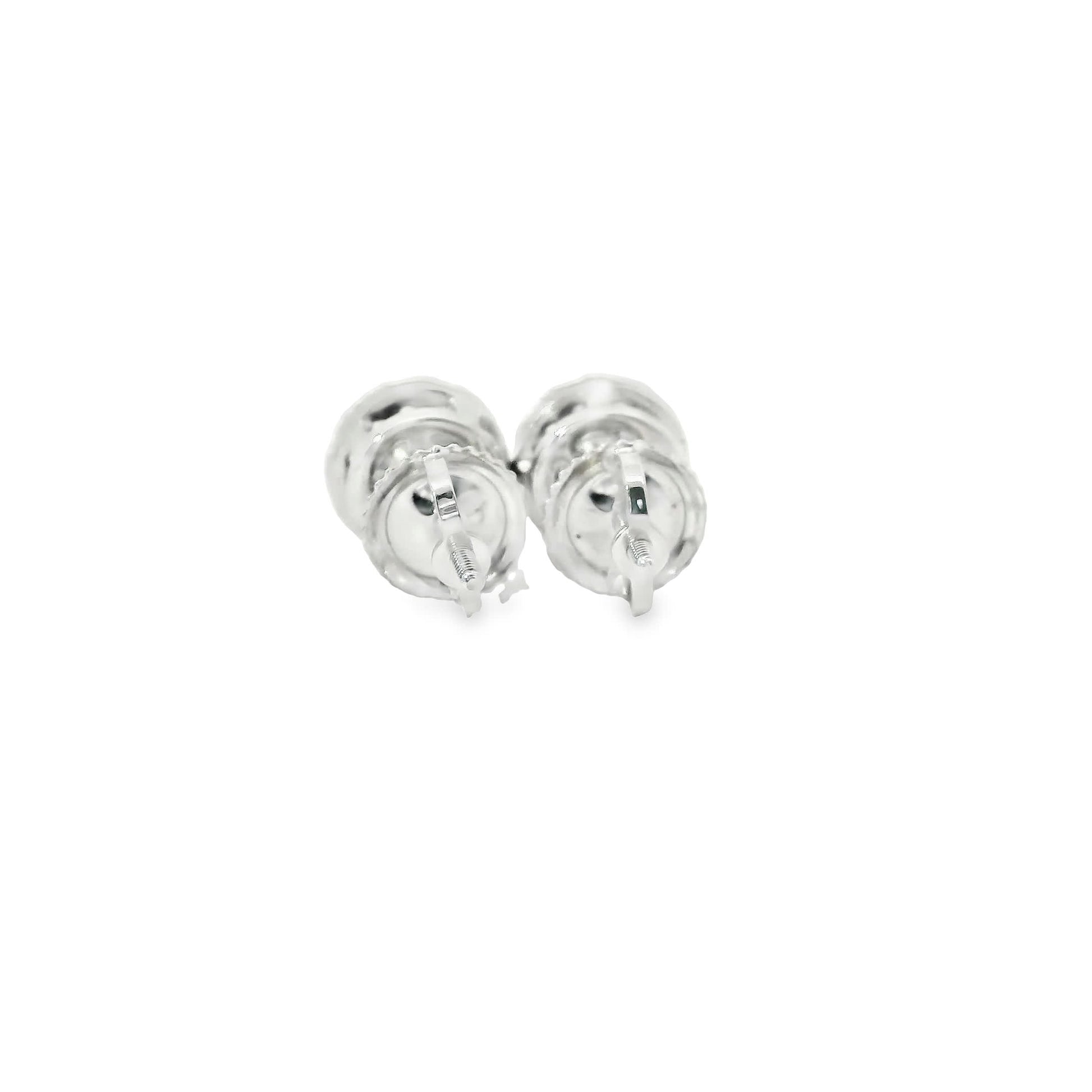 Round Shape 4-Prong Diamond Earrings 14K Gold 0.75 Carat