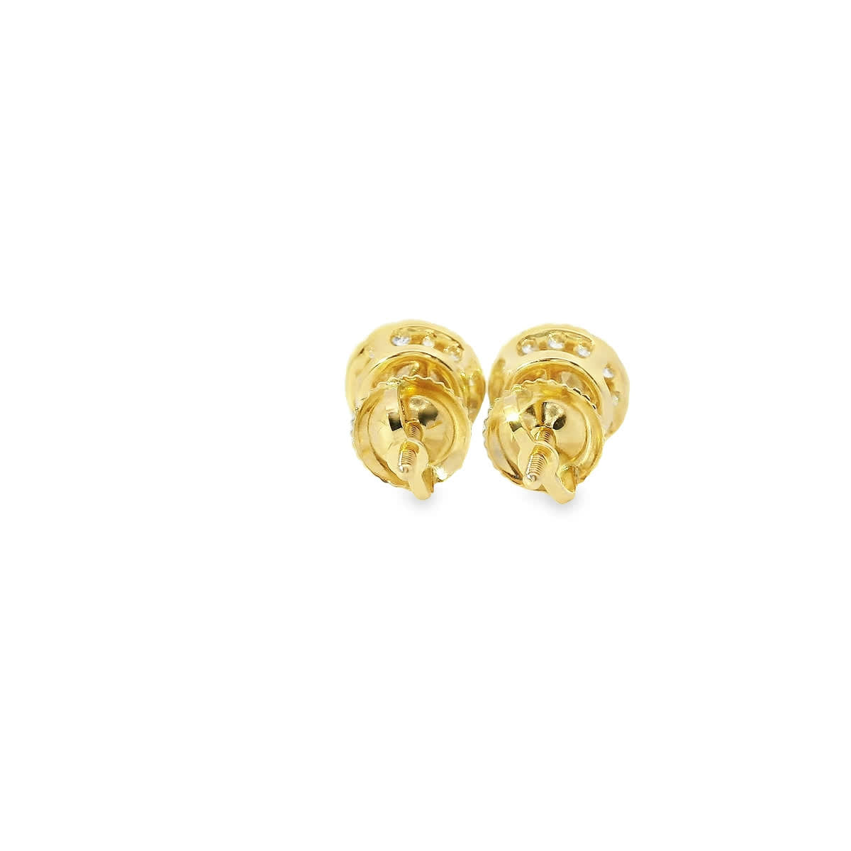 Round Shape Diamond Earrings 14K Gold 1.00 Carat