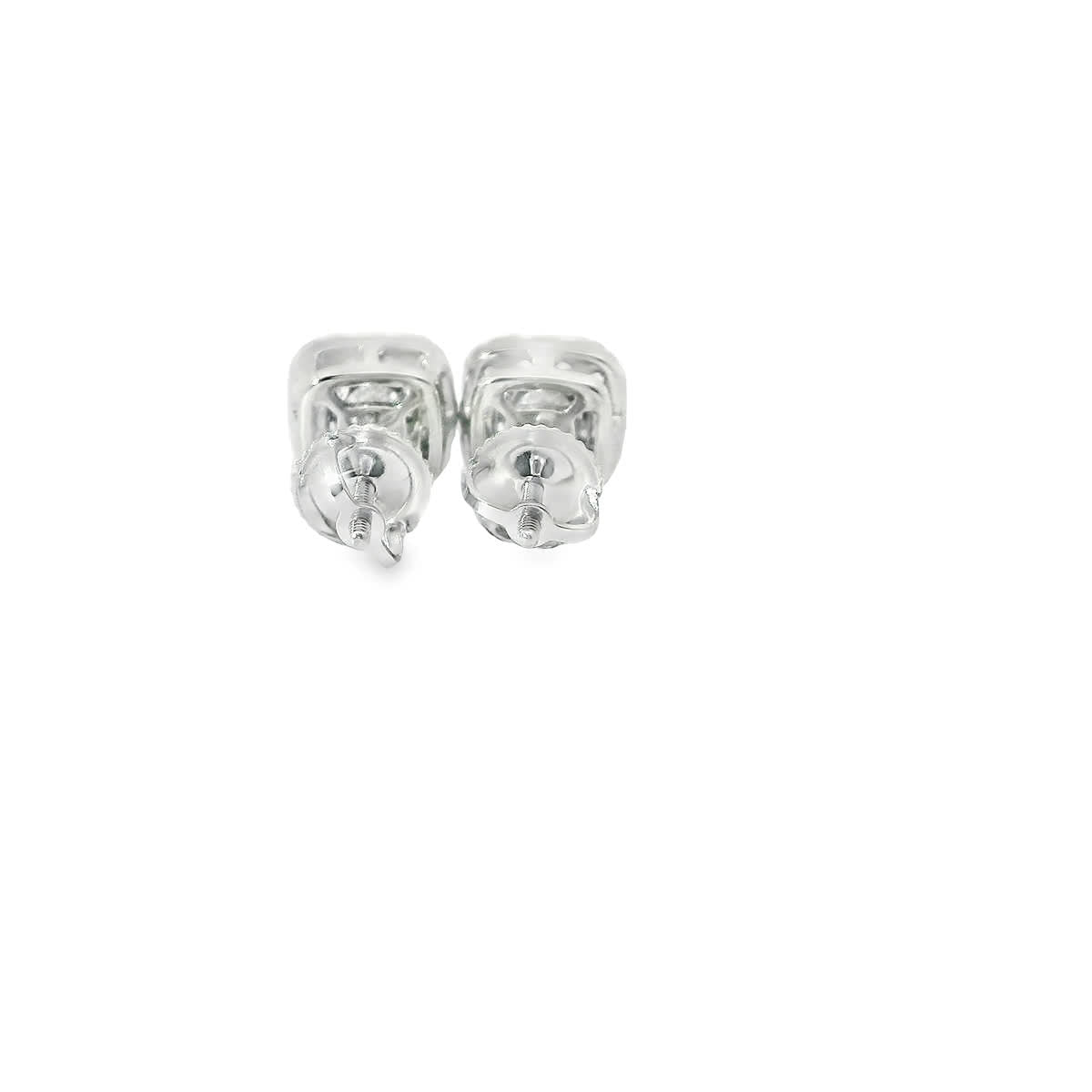 14K Gold Round-cut Diamonds Earrings 1.00 Carat