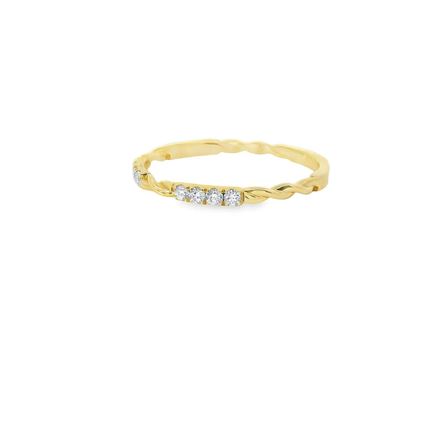 14K Yellow Gold Wedding band 0.20 Carat
