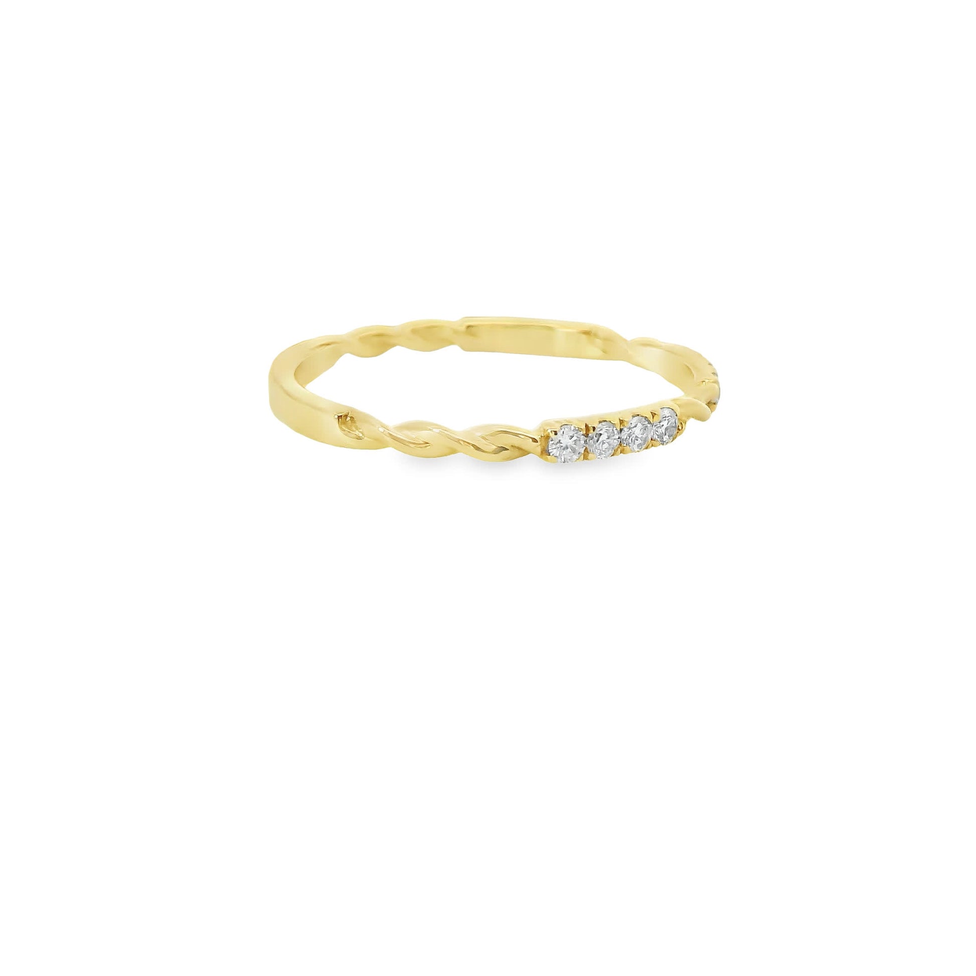 14K Yellow Gold Wedding band 0.20 Carat