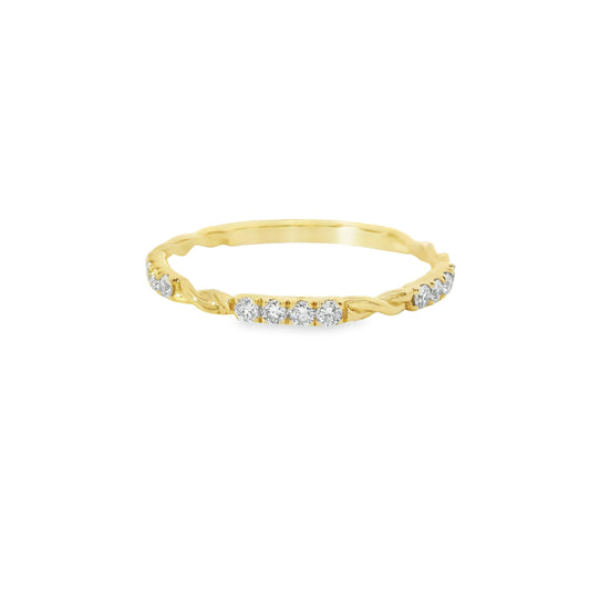 14K Yellow Gold Wedding band 0.20 Carat