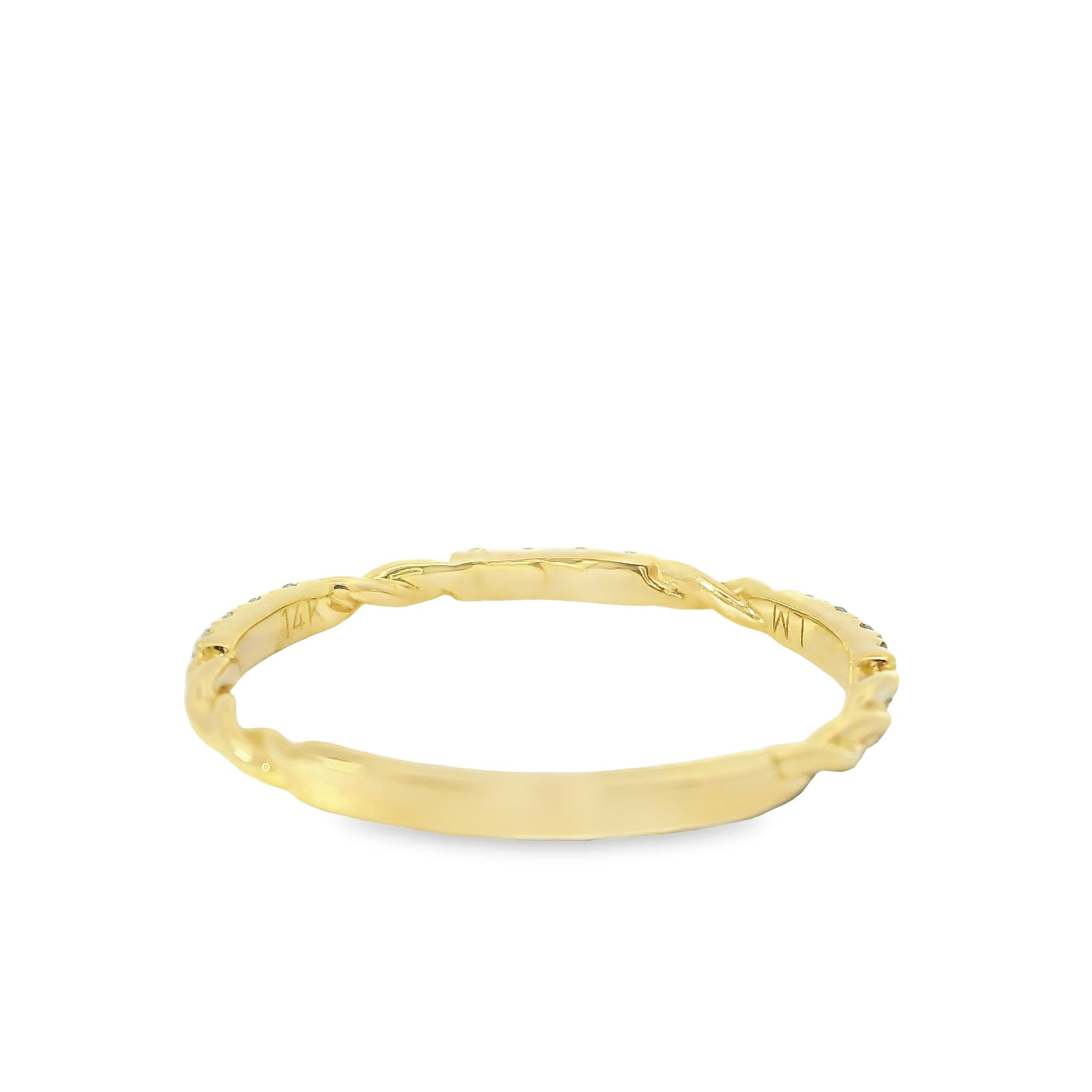 14K Yellow Gold Wedding band 0.20 Carat