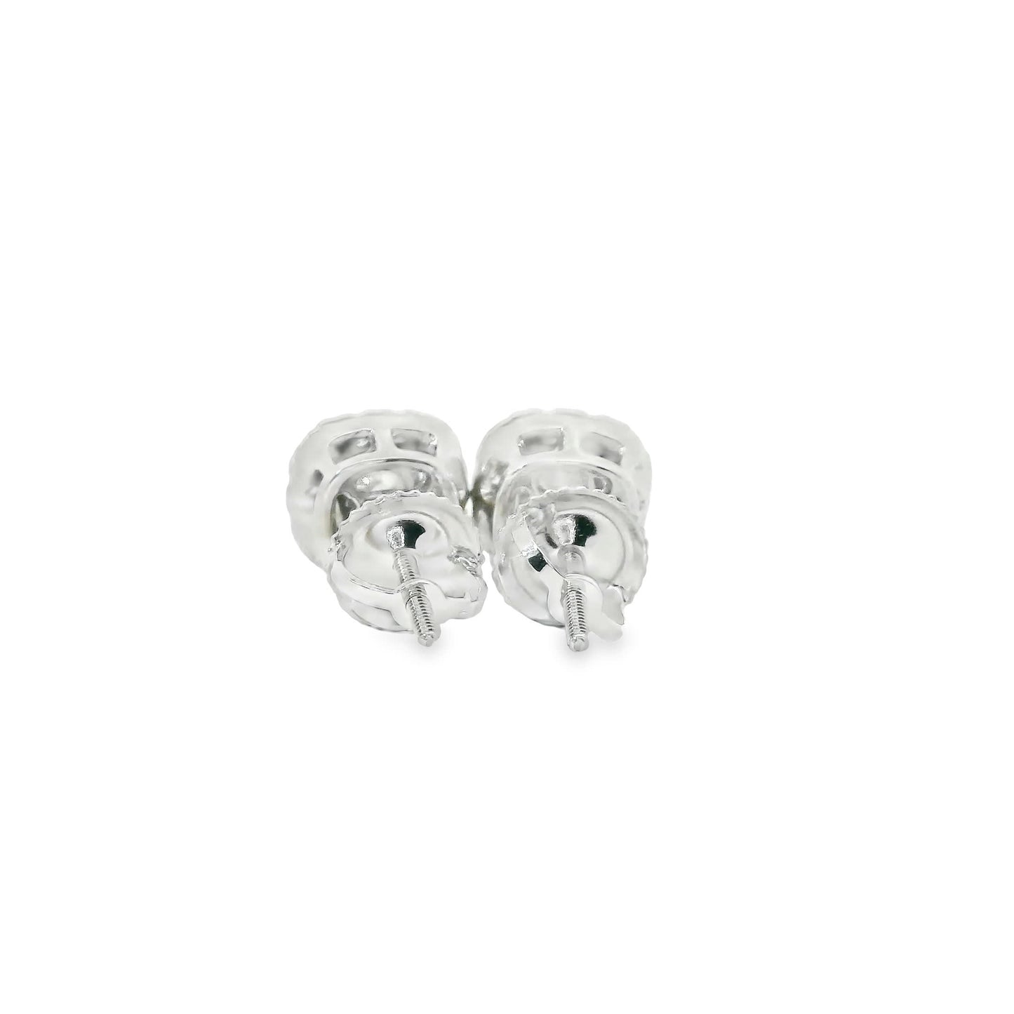 14K Gold Round-cut Diamonds Stud Earrings 0.75 Carat