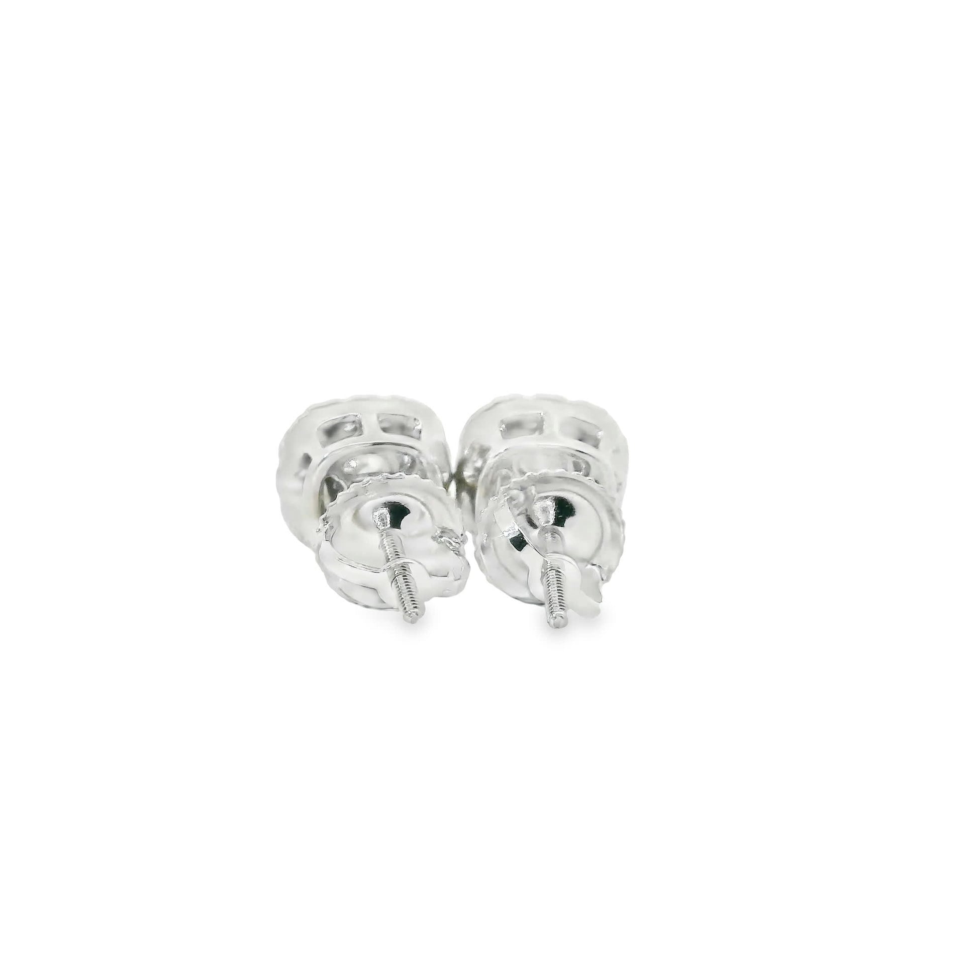 14K Gold Round-cut Diamonds Stud Earrings 0.75 Carat