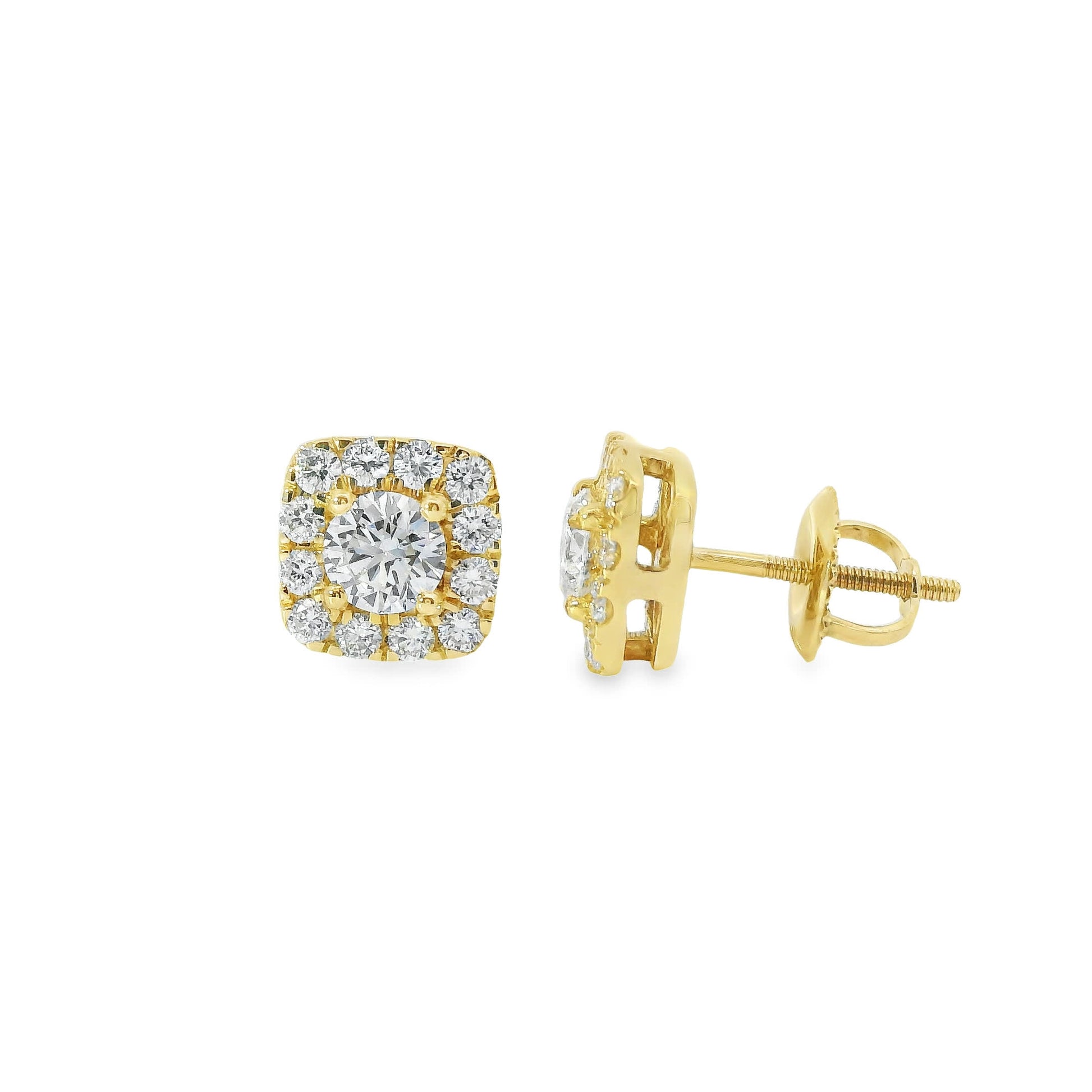 14K Yellow Gold Round-cut Diamonds 1.00 Carat