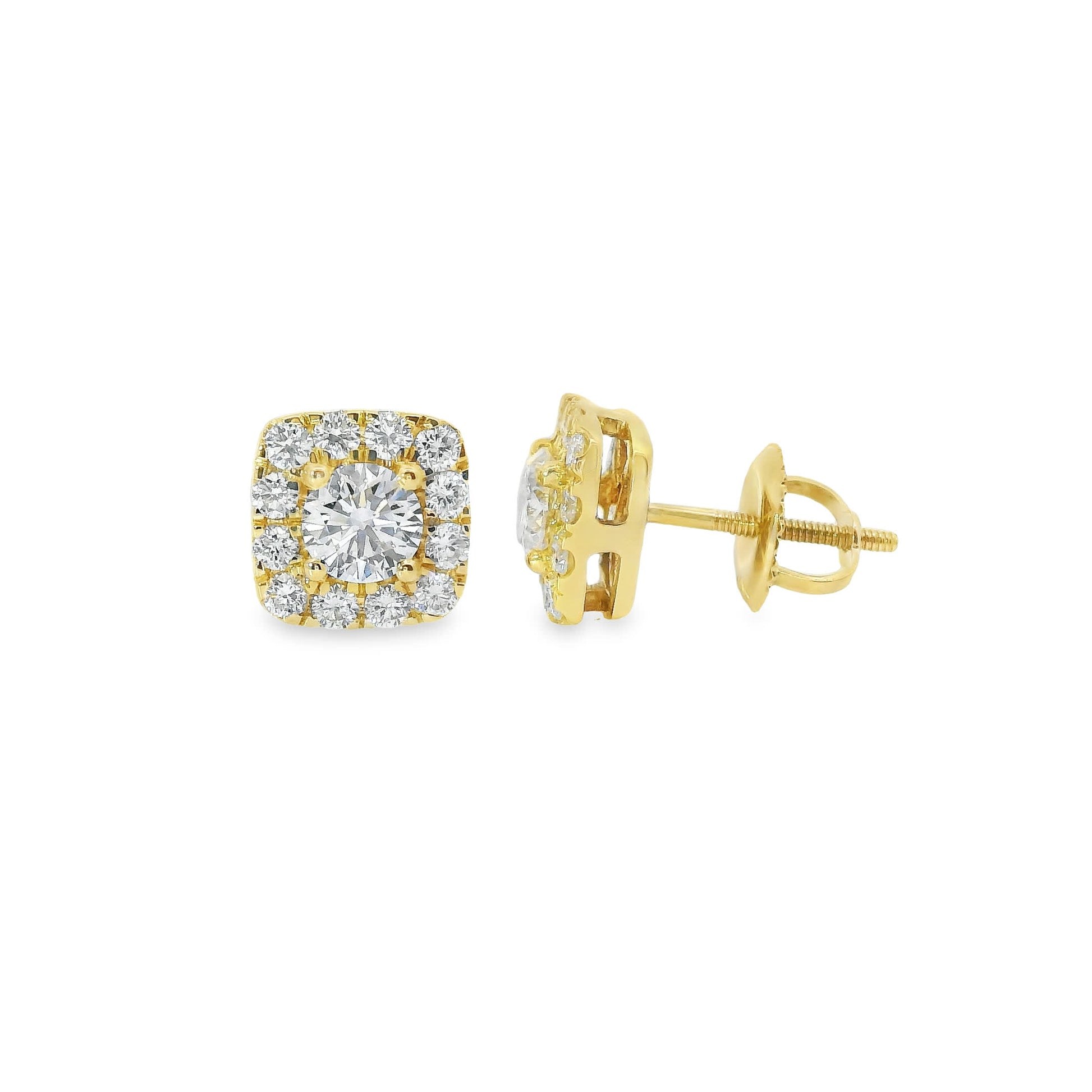 14K Yellow Gold Round-cut Diamonds 1.00 Carat
