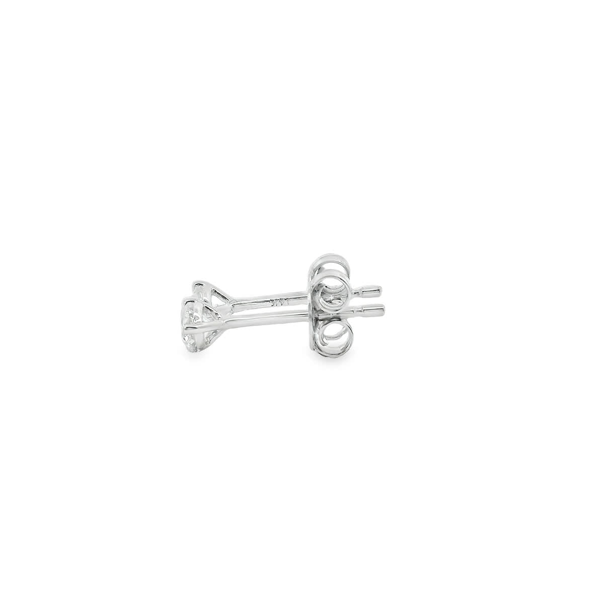 0.33 Carat 14K Gold Round Brilliant Lab Diamond Studs Earrings
