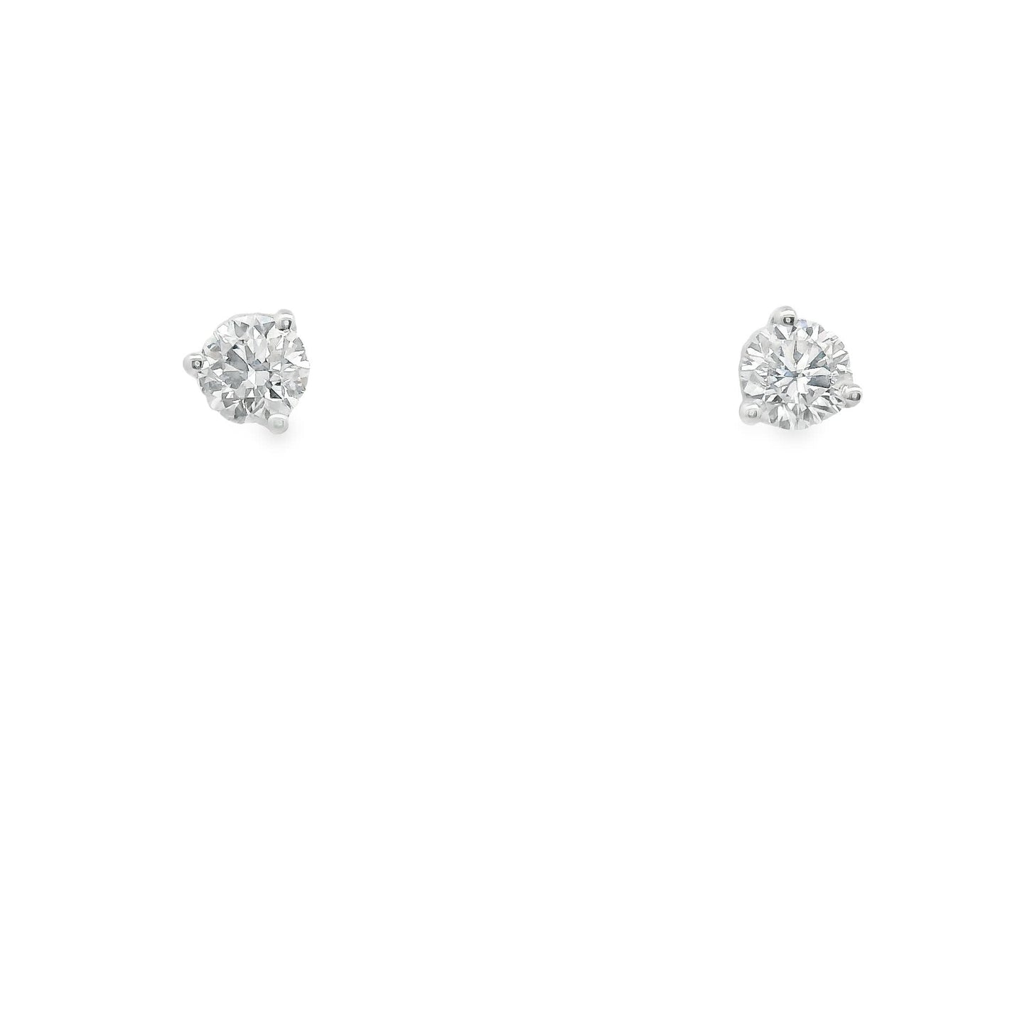 0.33 Carat 14K Gold Round Brilliant Lab Diamond Studs Earrings