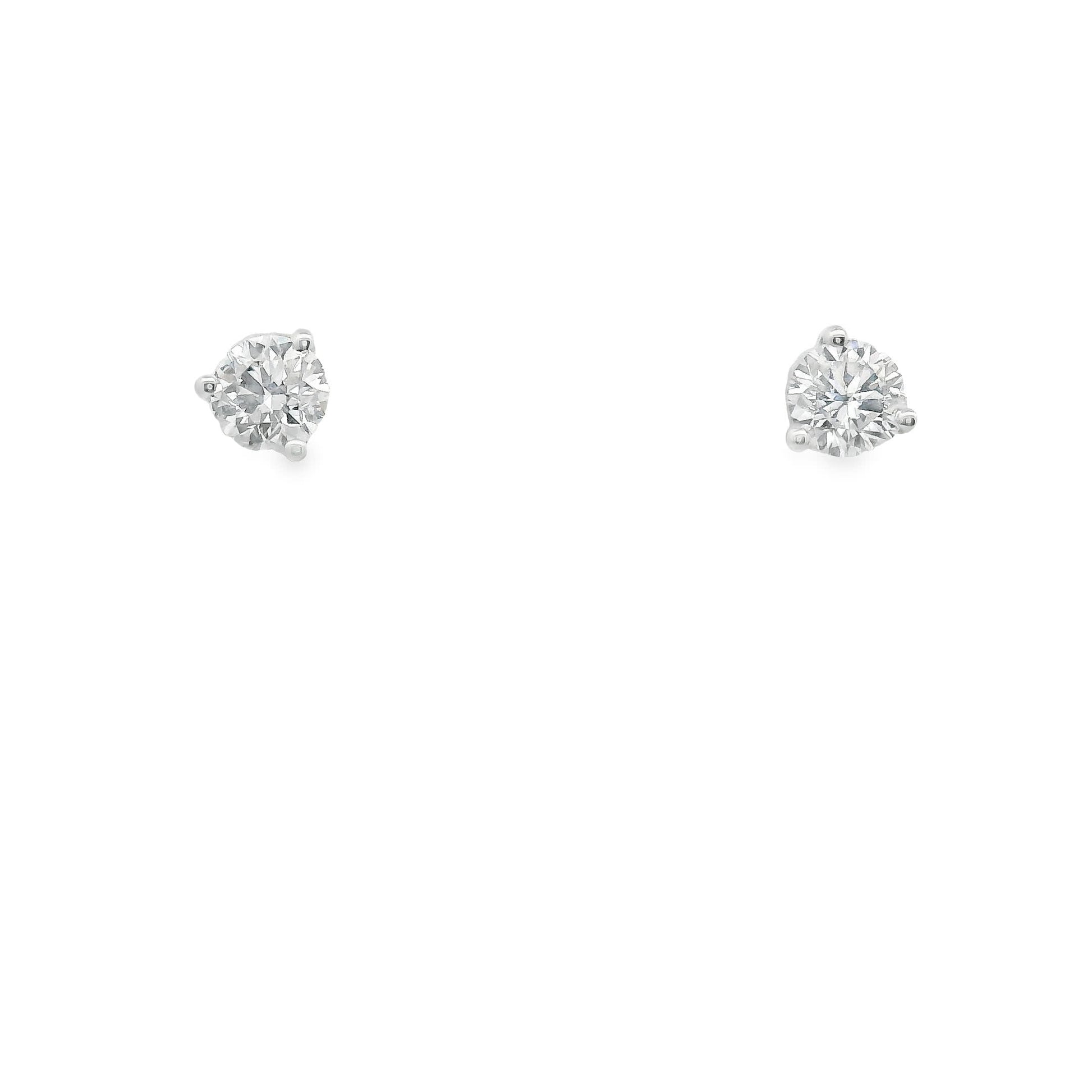 0.33 Carat 14K Gold Round Brilliant Lab Diamond Studs Earrings