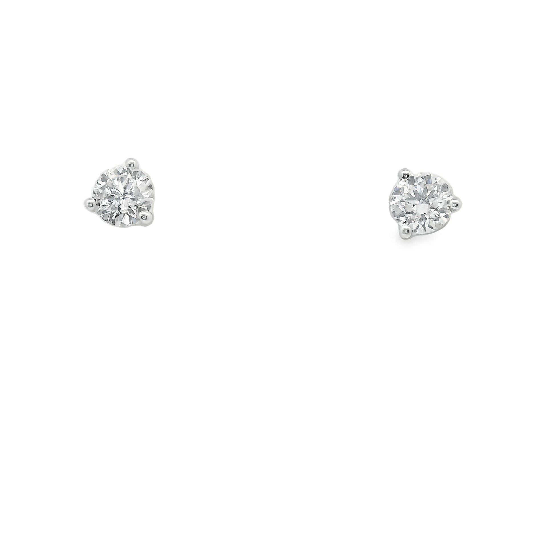0.33 Carat 14K Gold Round Brilliant Lab Diamond Studs Earrings