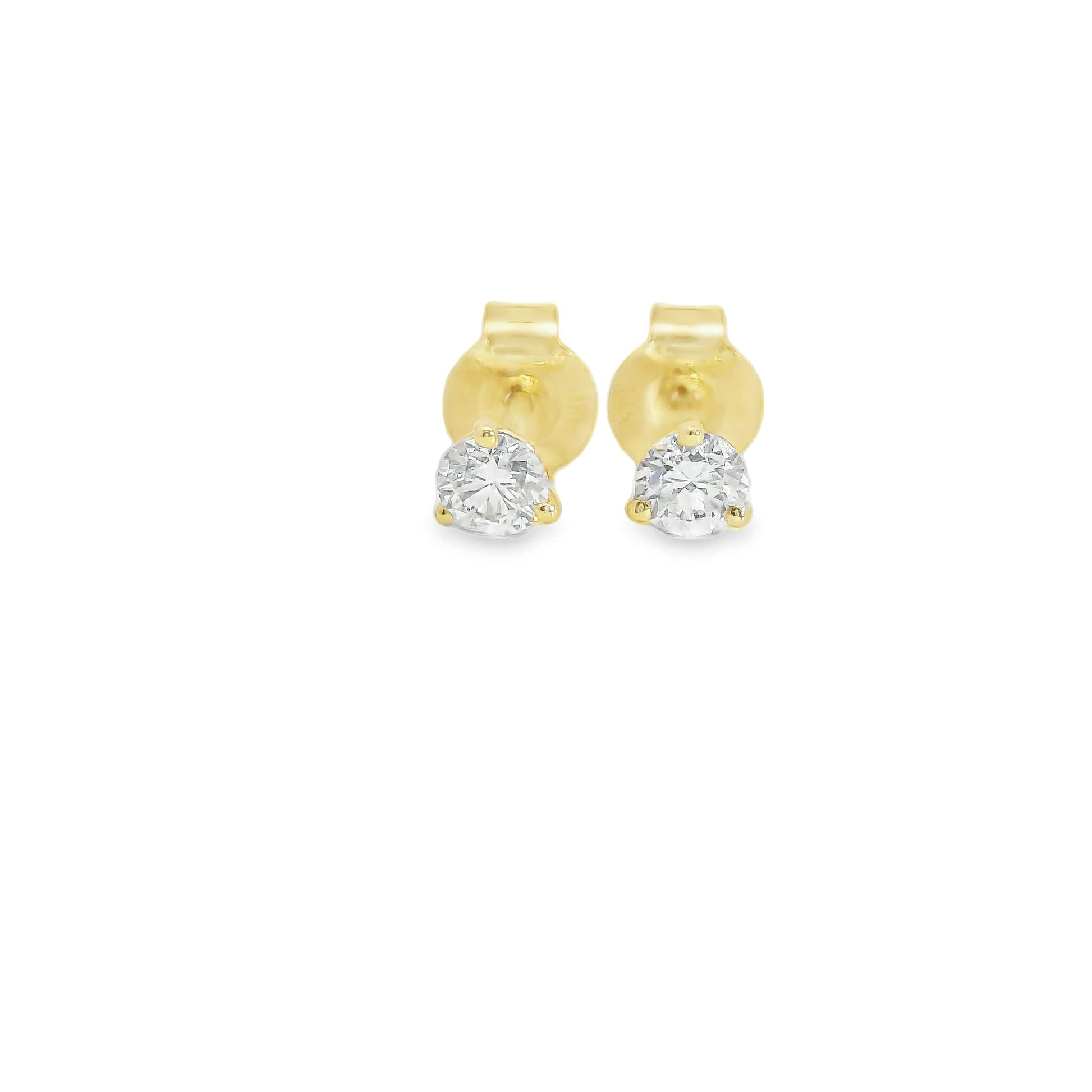 0.33 Carat 14K Gold Round Brilliant Lab Diamond Studs Earrings
