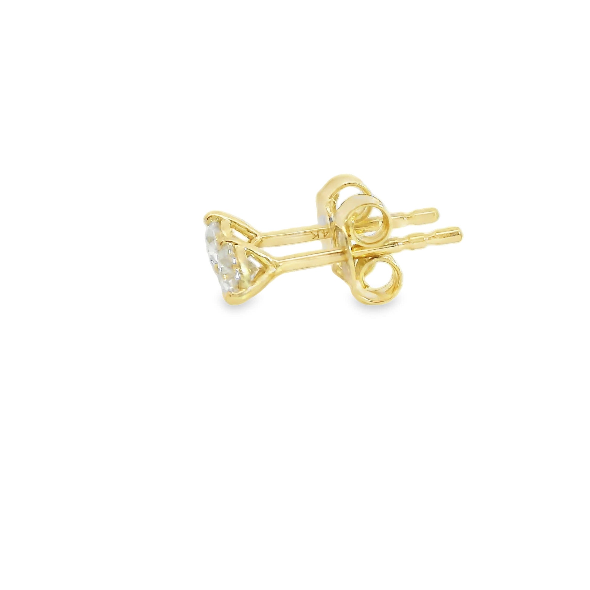 0.33 Carat 14K Gold Round Brilliant Lab Diamond Studs Earrings