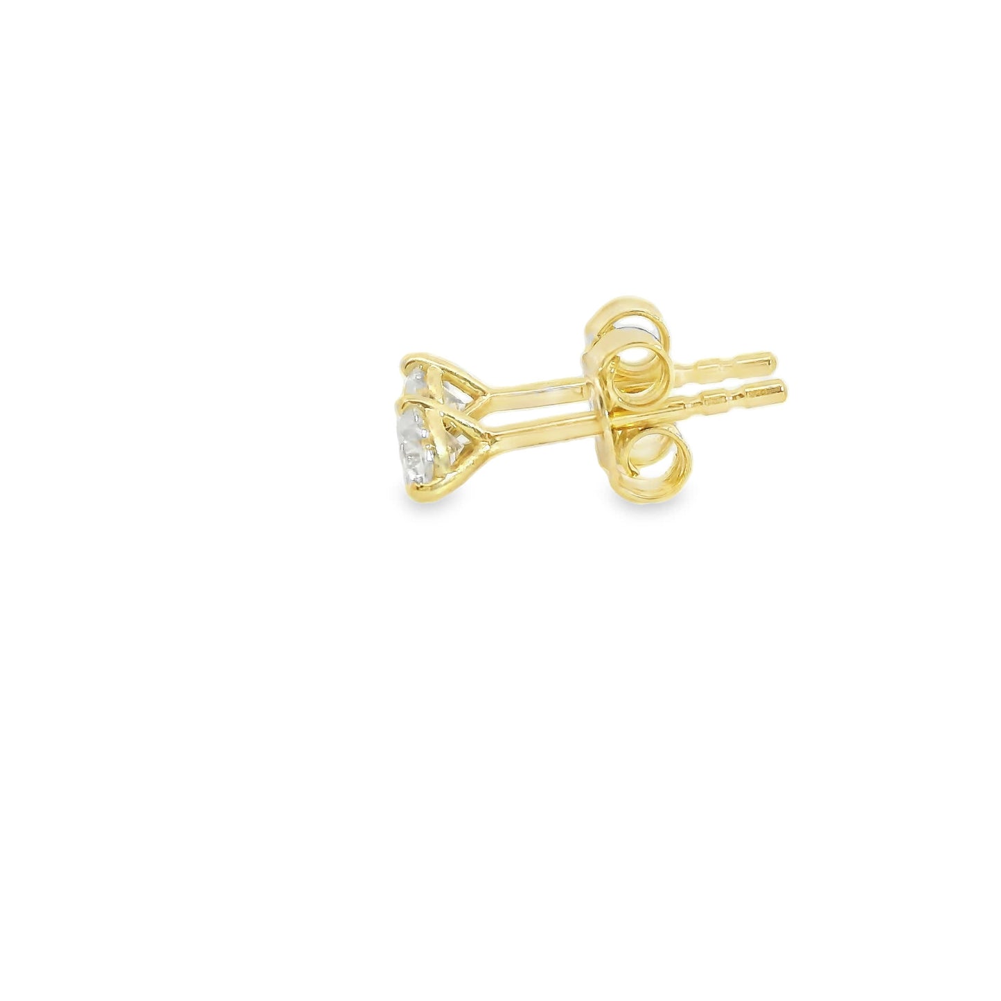 0.33 Carat 14K Gold Round Brilliant Lab Diamond Studs Earrings