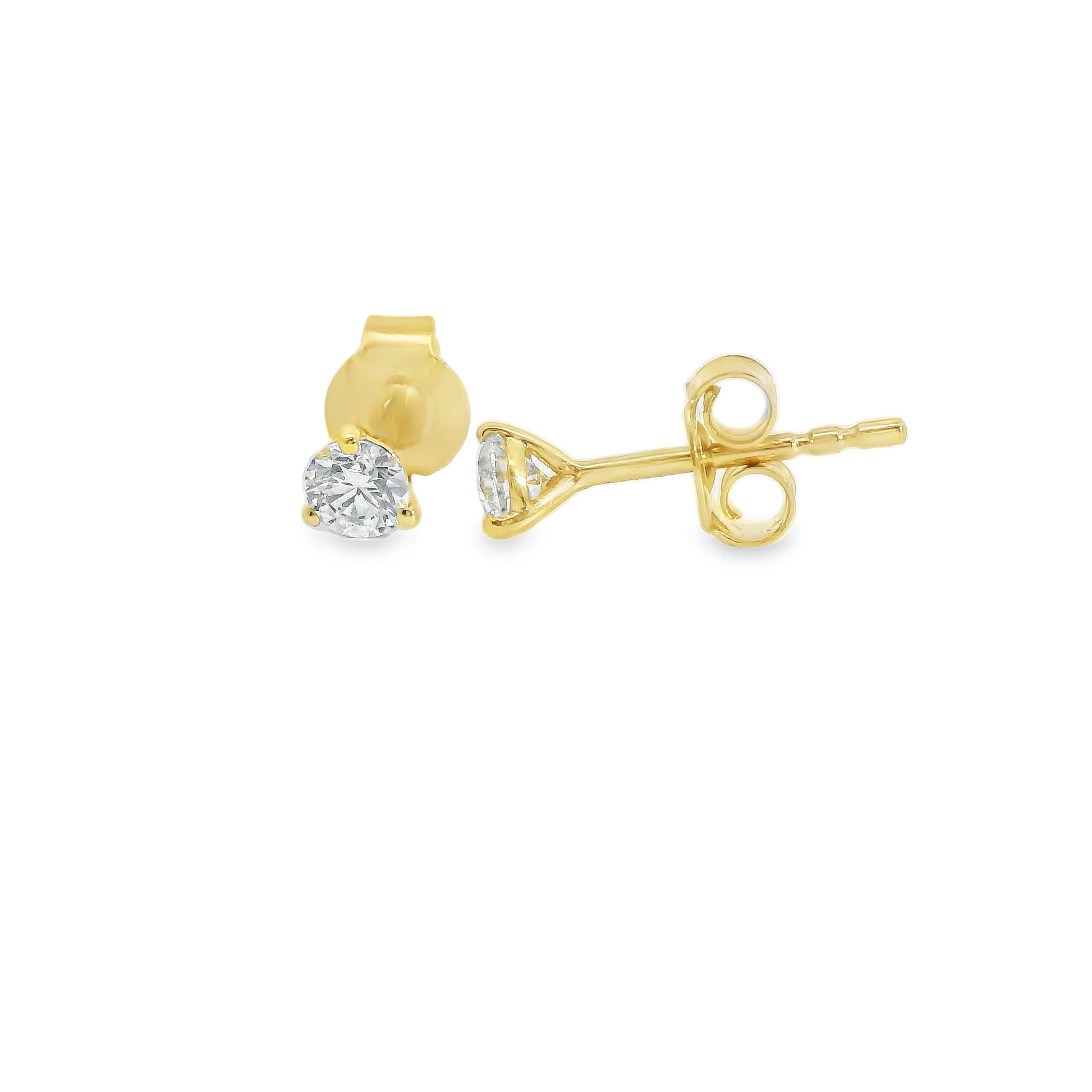 0.33 Carat 14K Gold Round Brilliant Lab Diamond Studs Earrings
