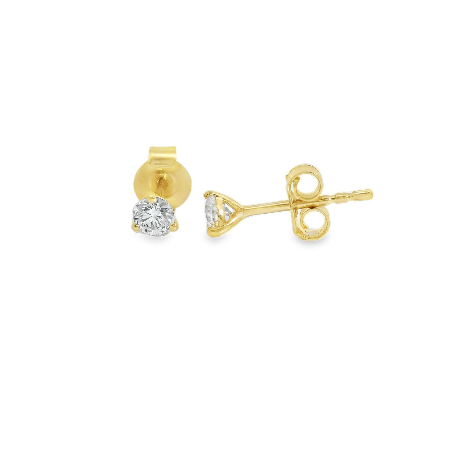 0.33 Carat 14K Gold Round Brilliant Lab Diamond Studs Earrings