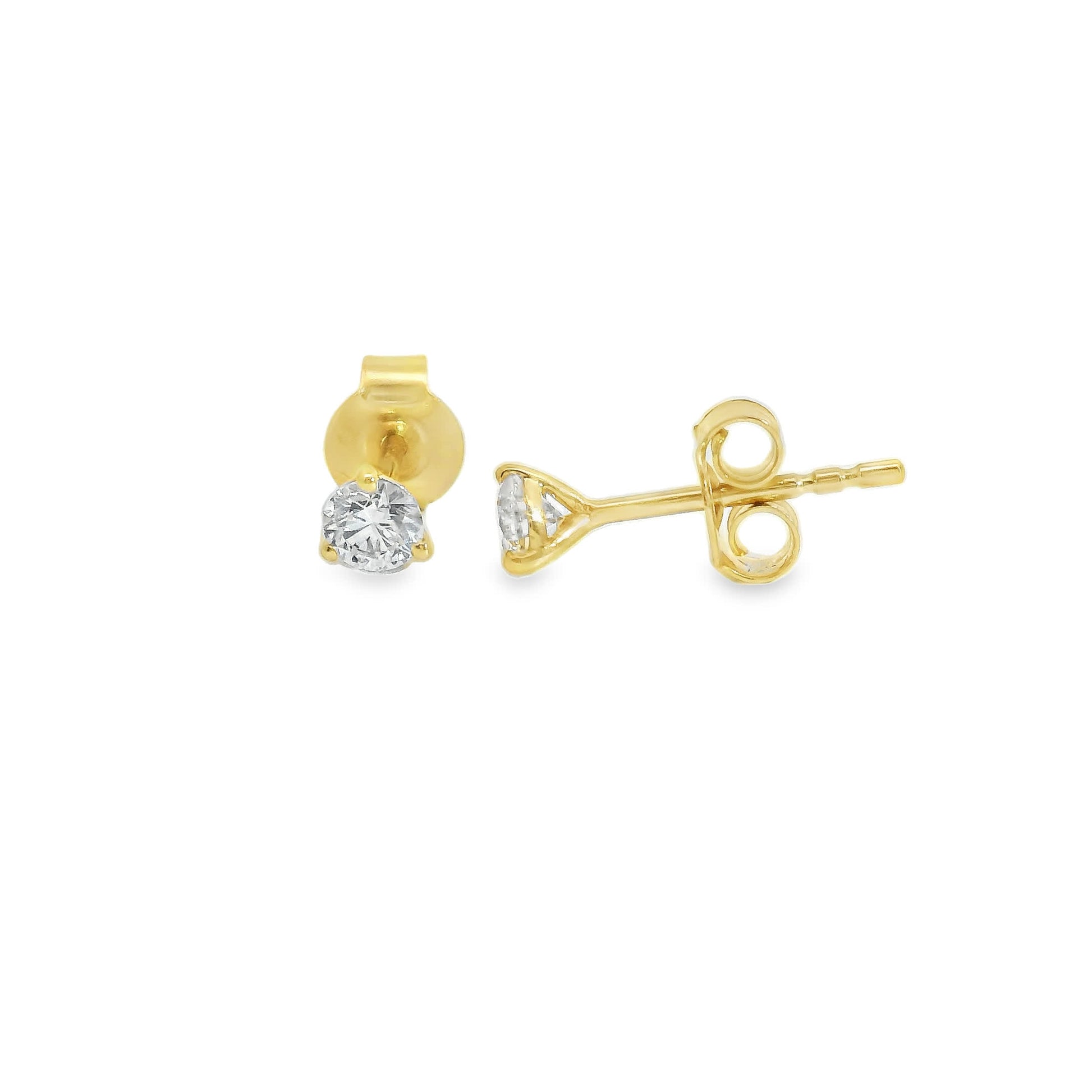 0.33 Carat 14K Gold Round Brilliant Lab Diamond Studs Earrings