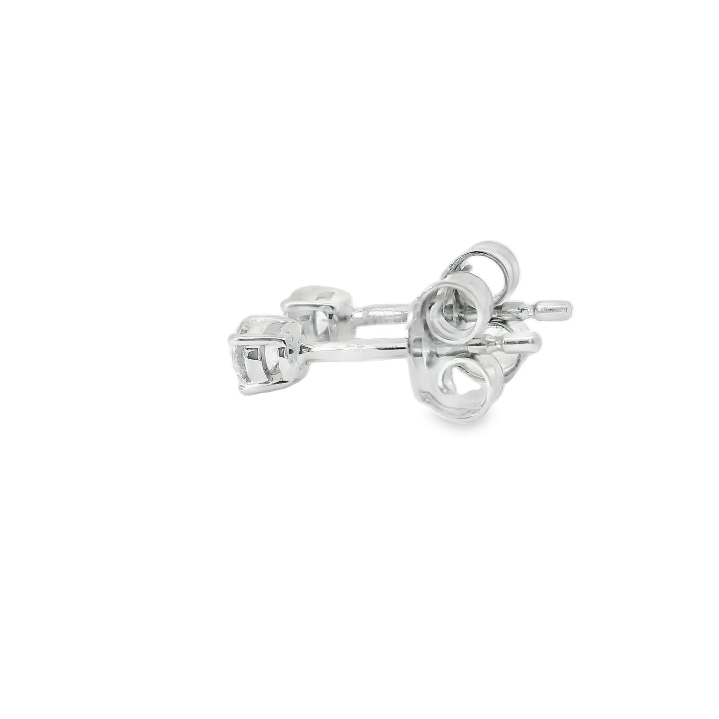 Round Cut Diamond Stud Earring 14K Gold 1/4 Carat