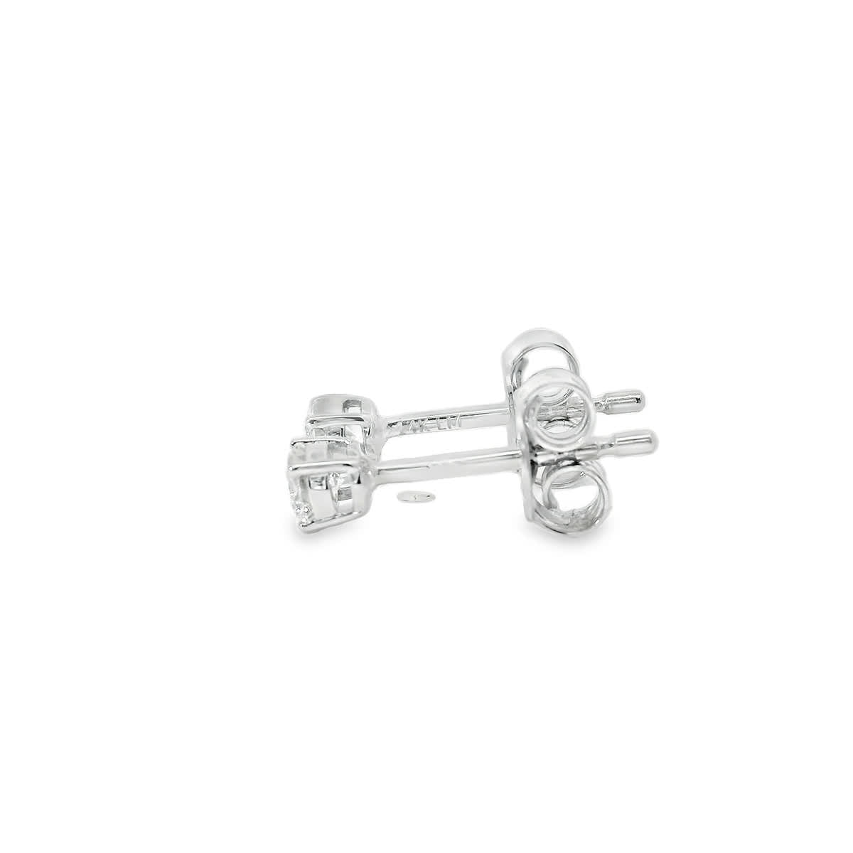 Round Cut Diamond Stud Earring 14K Gold 1/4 Carat