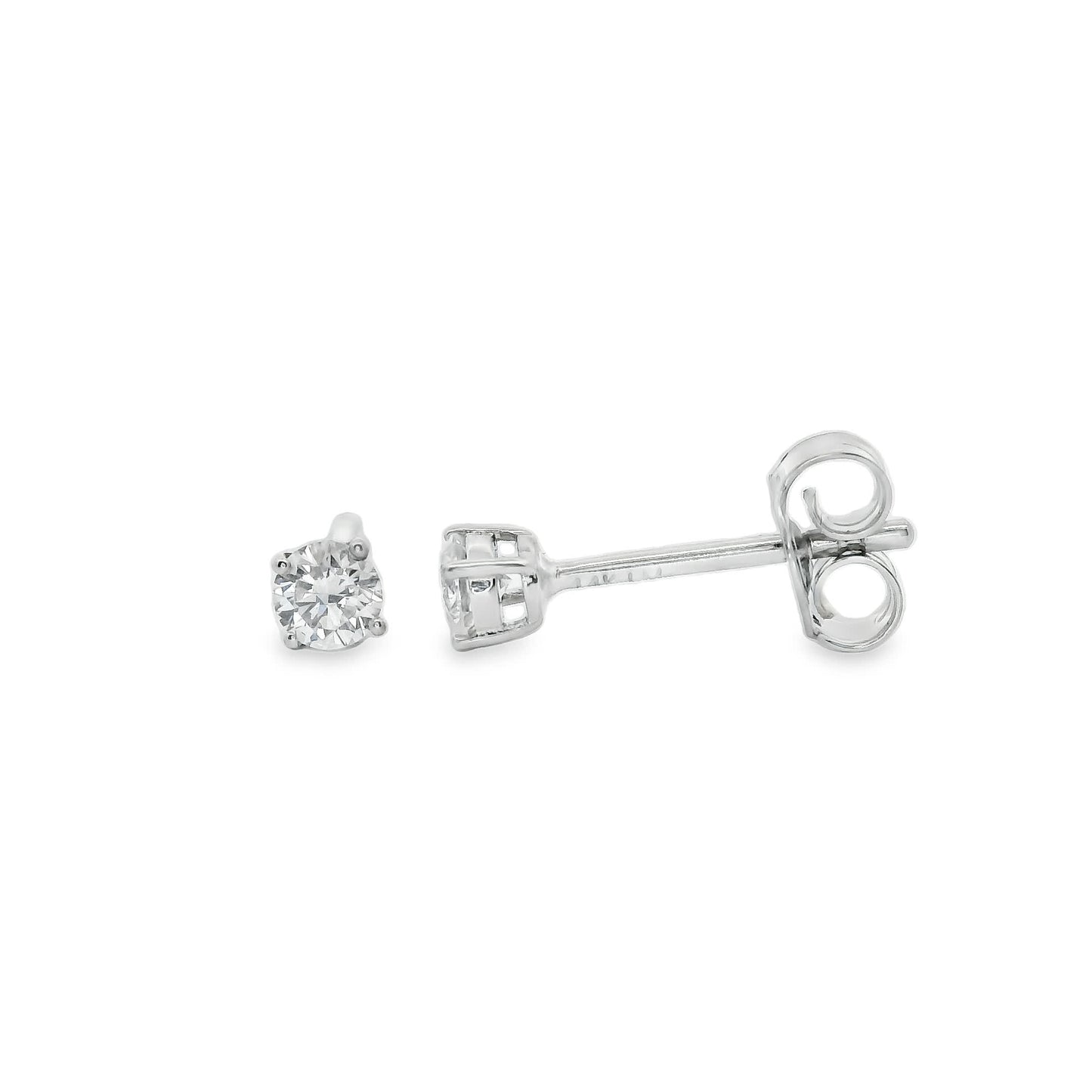Round Cut Diamond Stud Earring 14K Gold 1/4 Carat