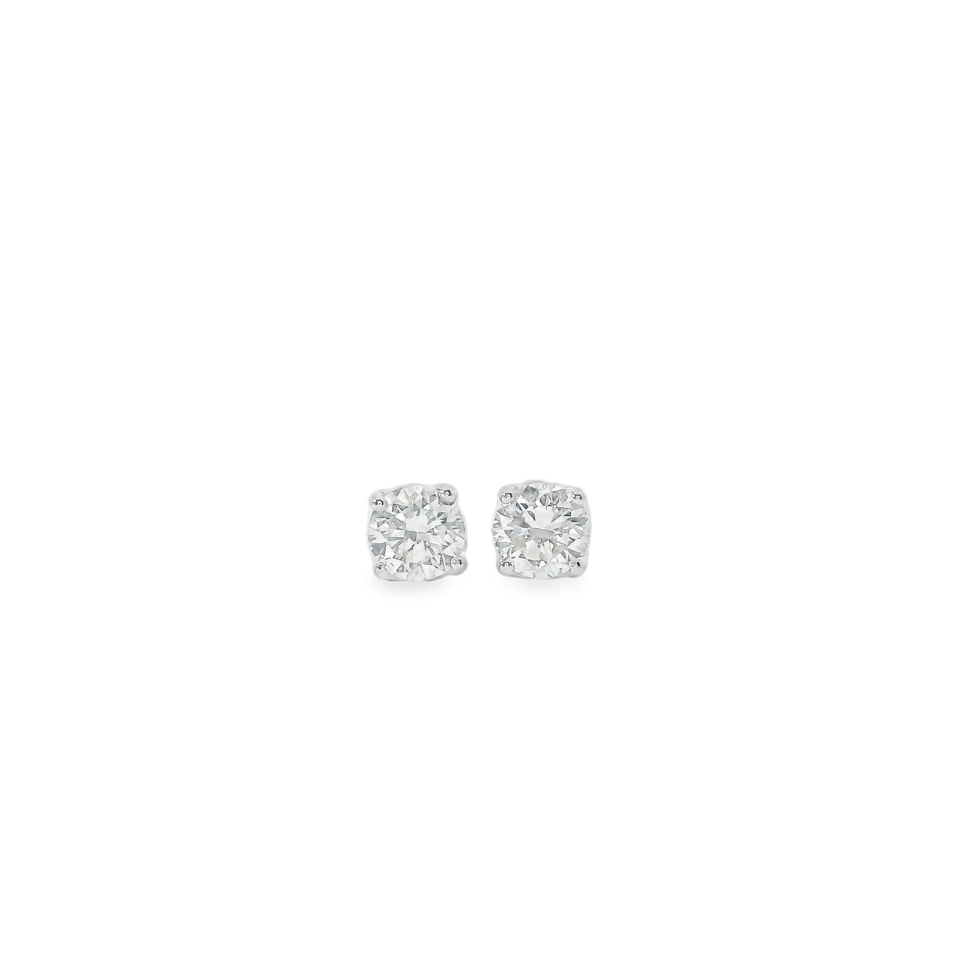 Round Cut Diamond Stud Earring 14K Gold 1/4 Carat
