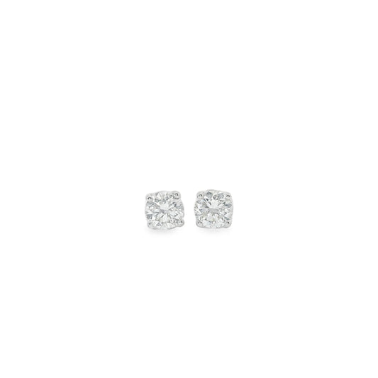 Round Cut Diamond Stud Earring 14K Gold 1/4 Carat