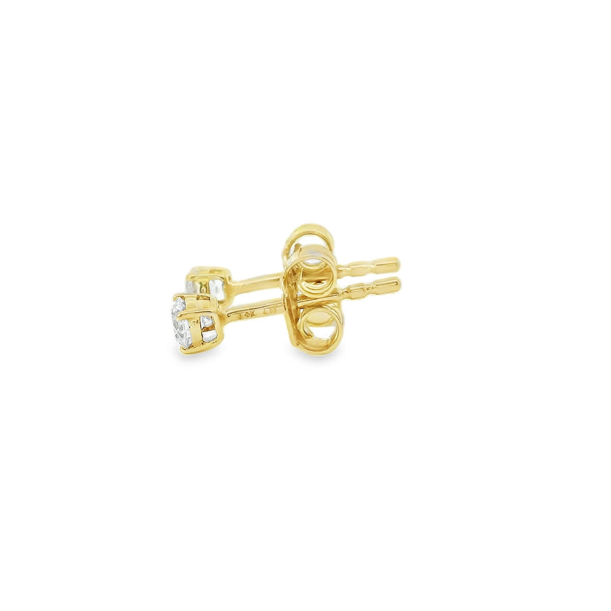 Round Cut Diamond Stud Earring 14K Gold 1/4 Carat