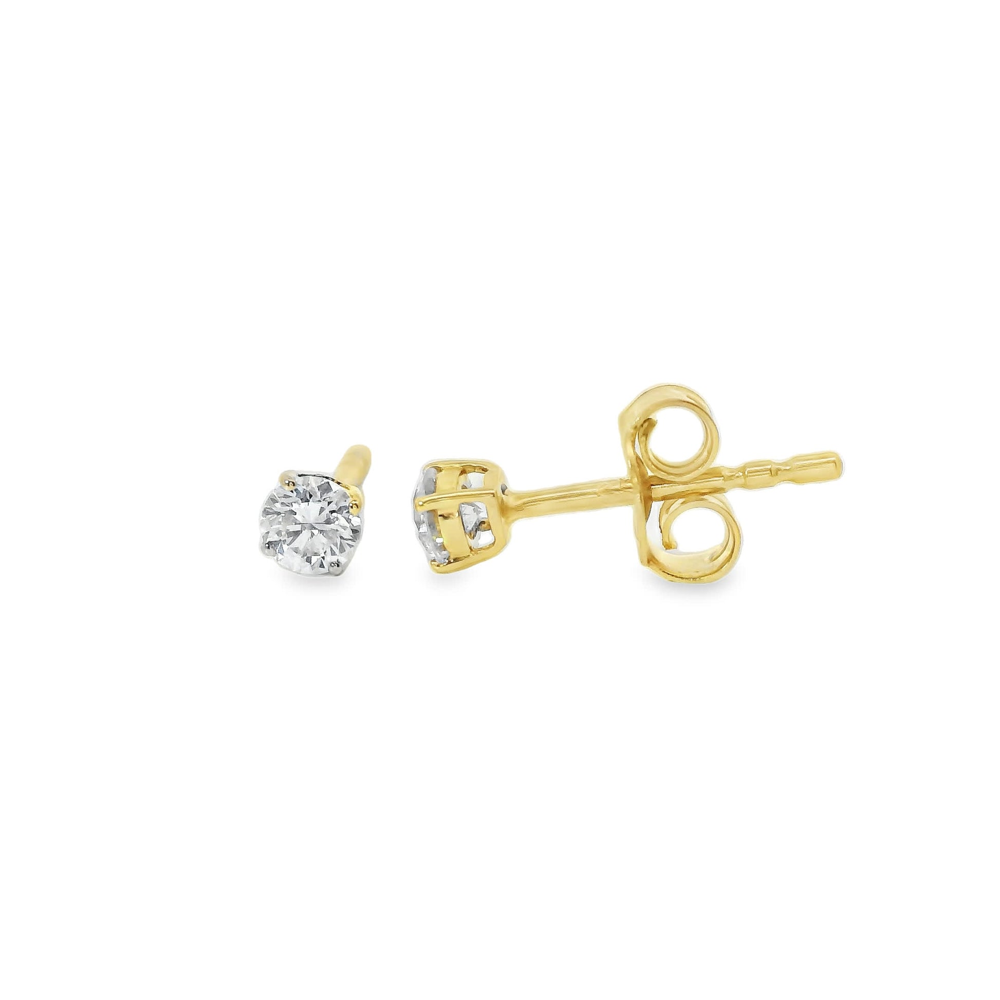 Round Cut Diamond Stud Earring 14K Gold 1/4 Carat