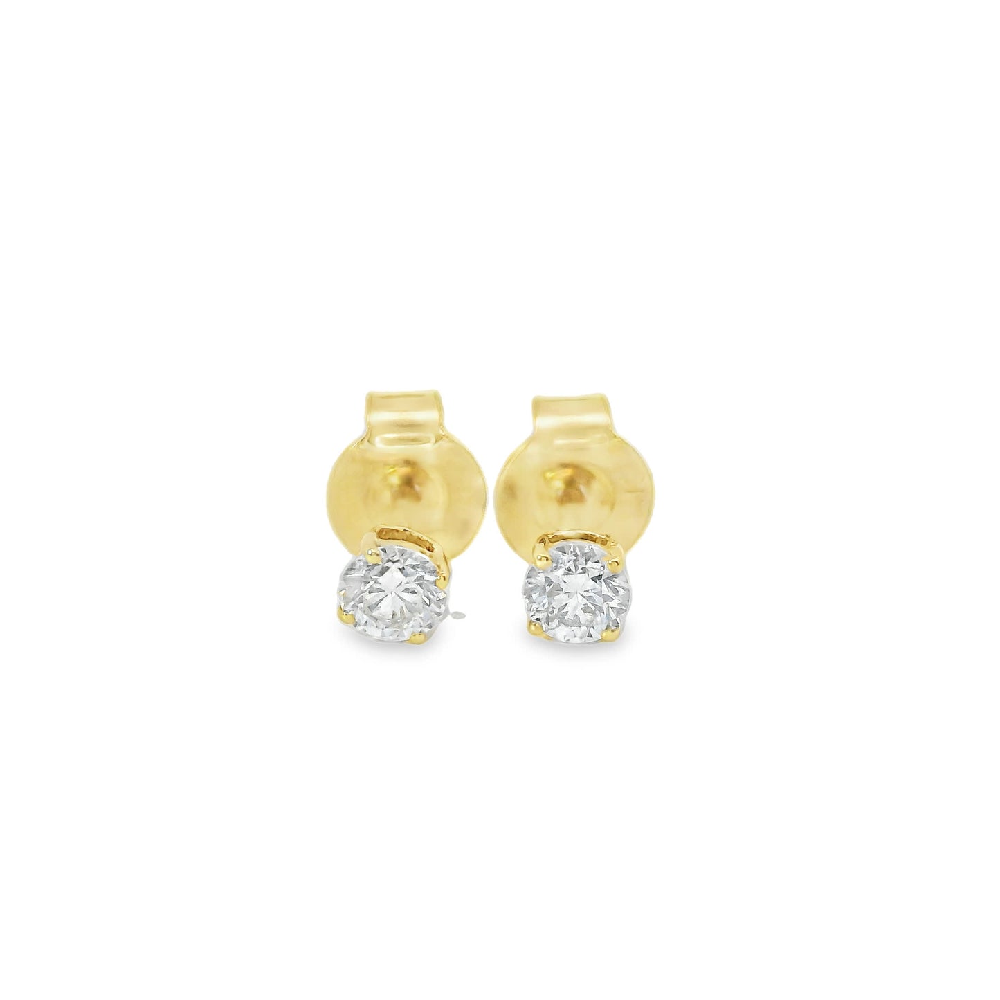 Round Cut Diamond Stud Earring 14K Gold 1/4 Carat